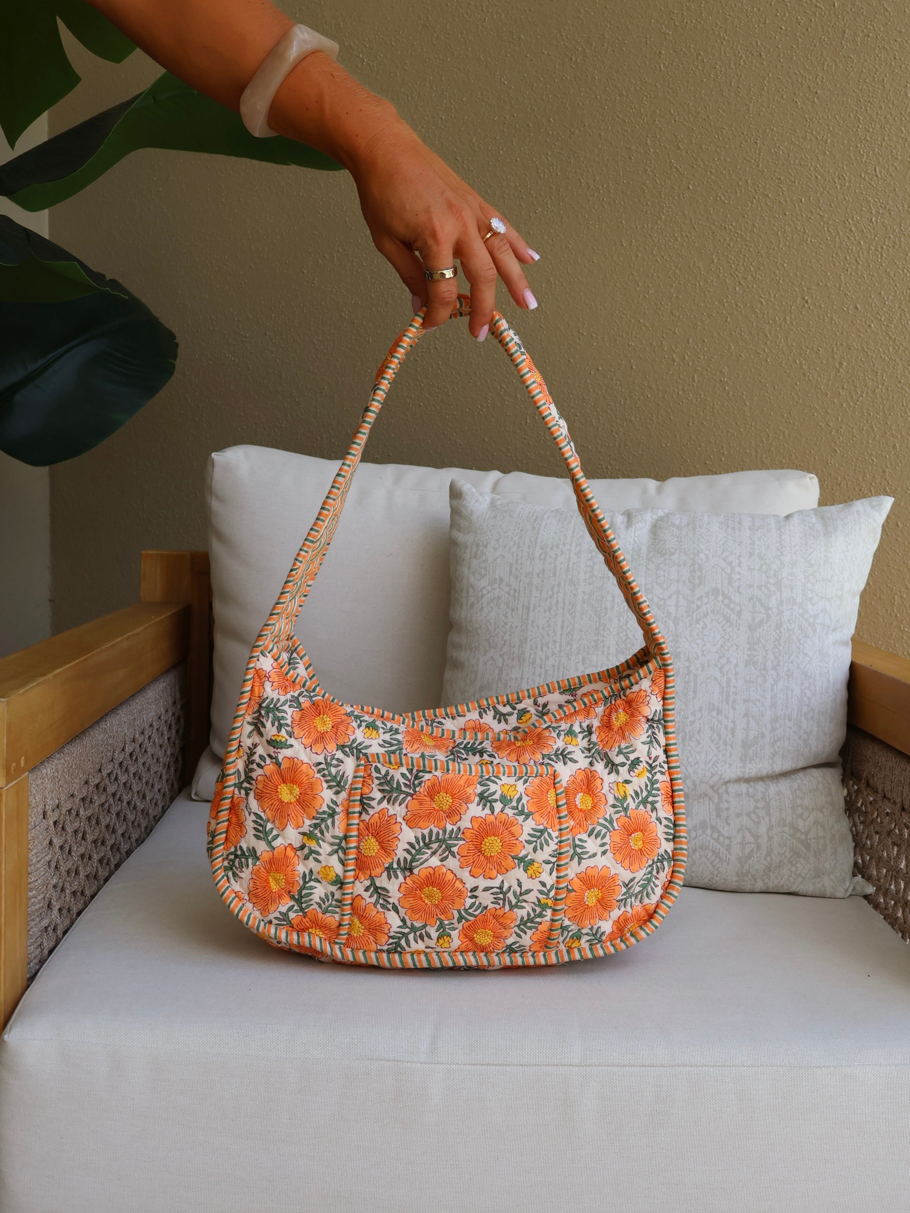 Marigold Quilted Bag Coral Multi