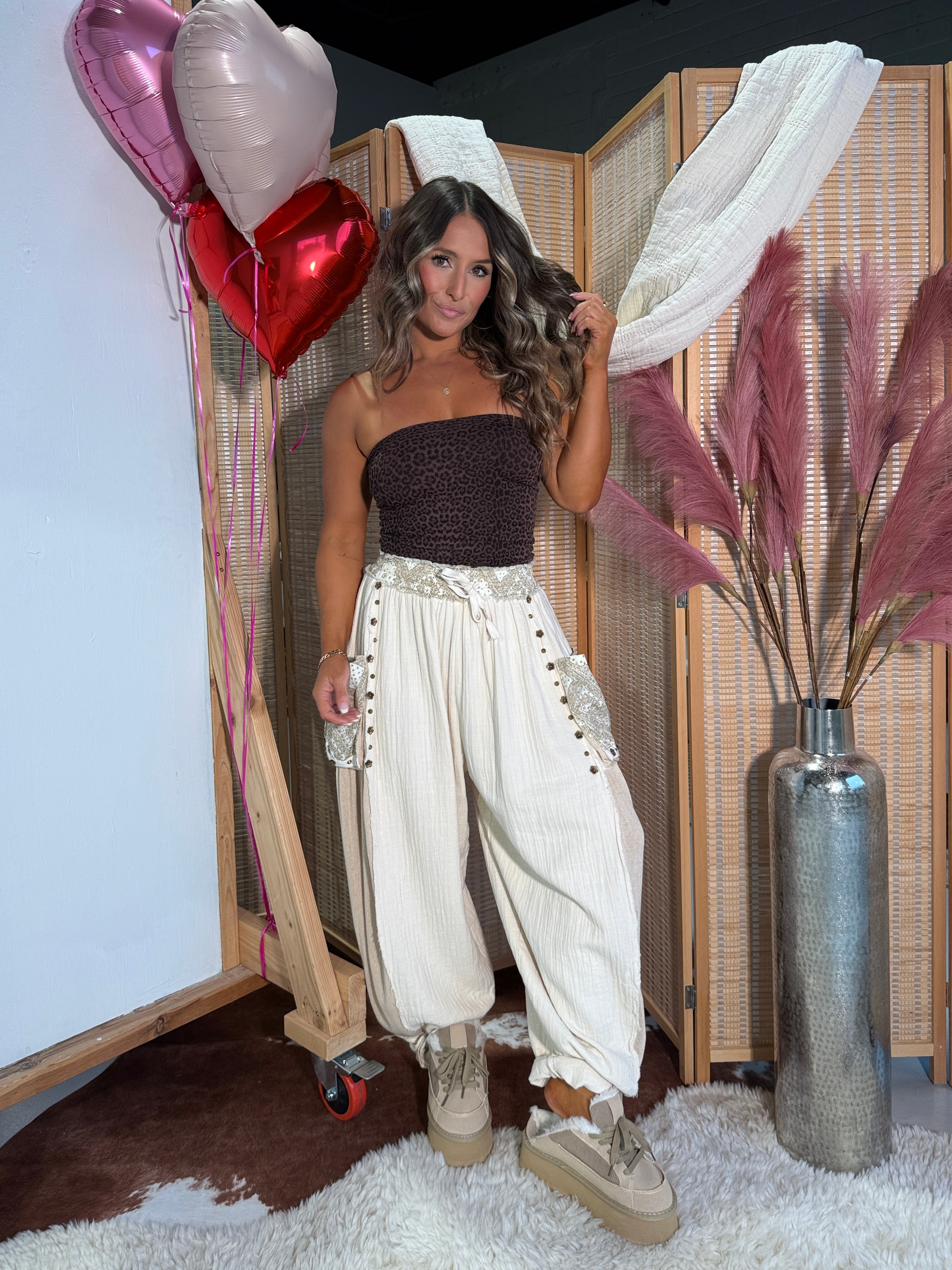 Going Steady Gauze Pants Natural