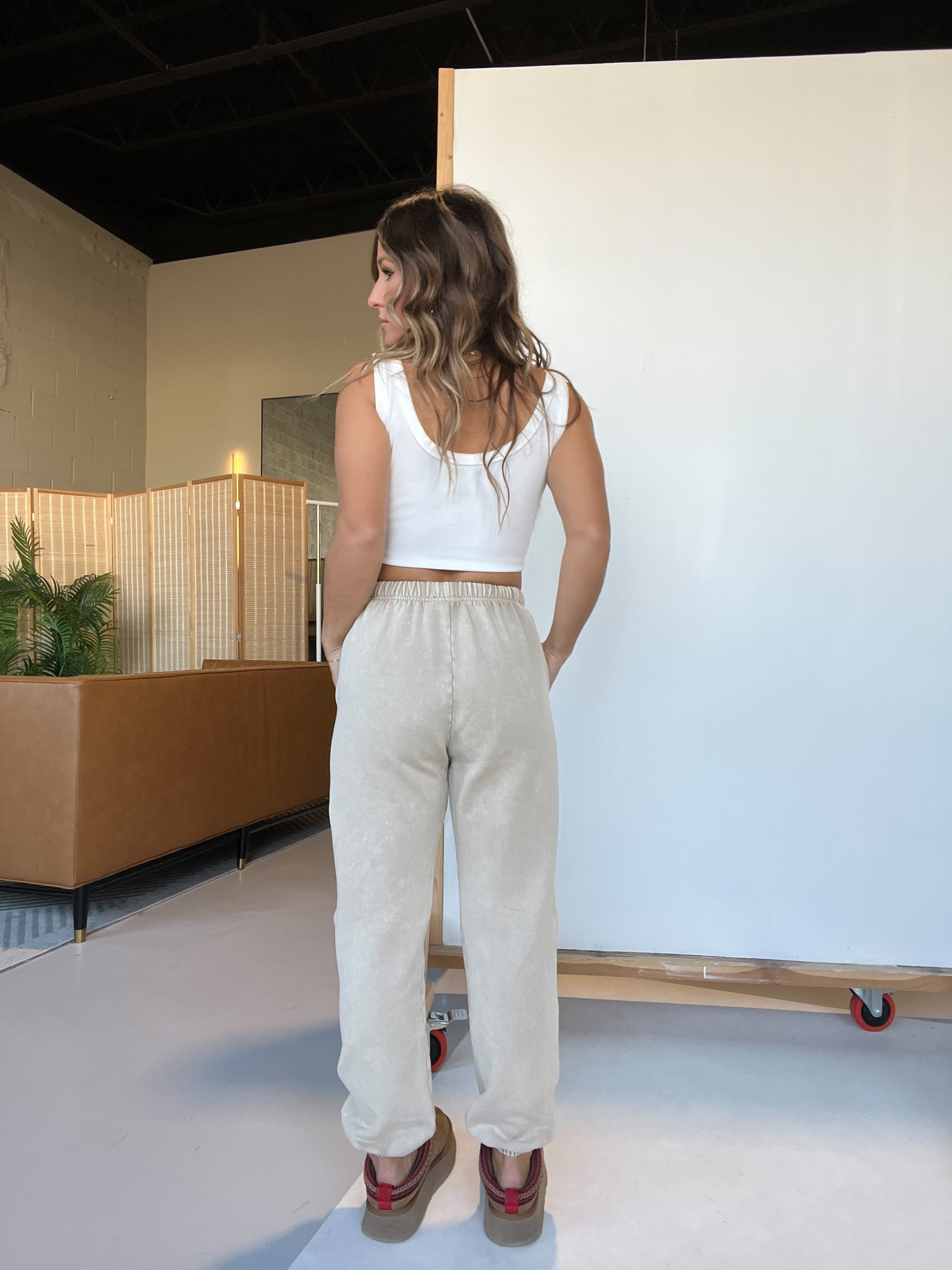 Night Before Sweat Pants Beige