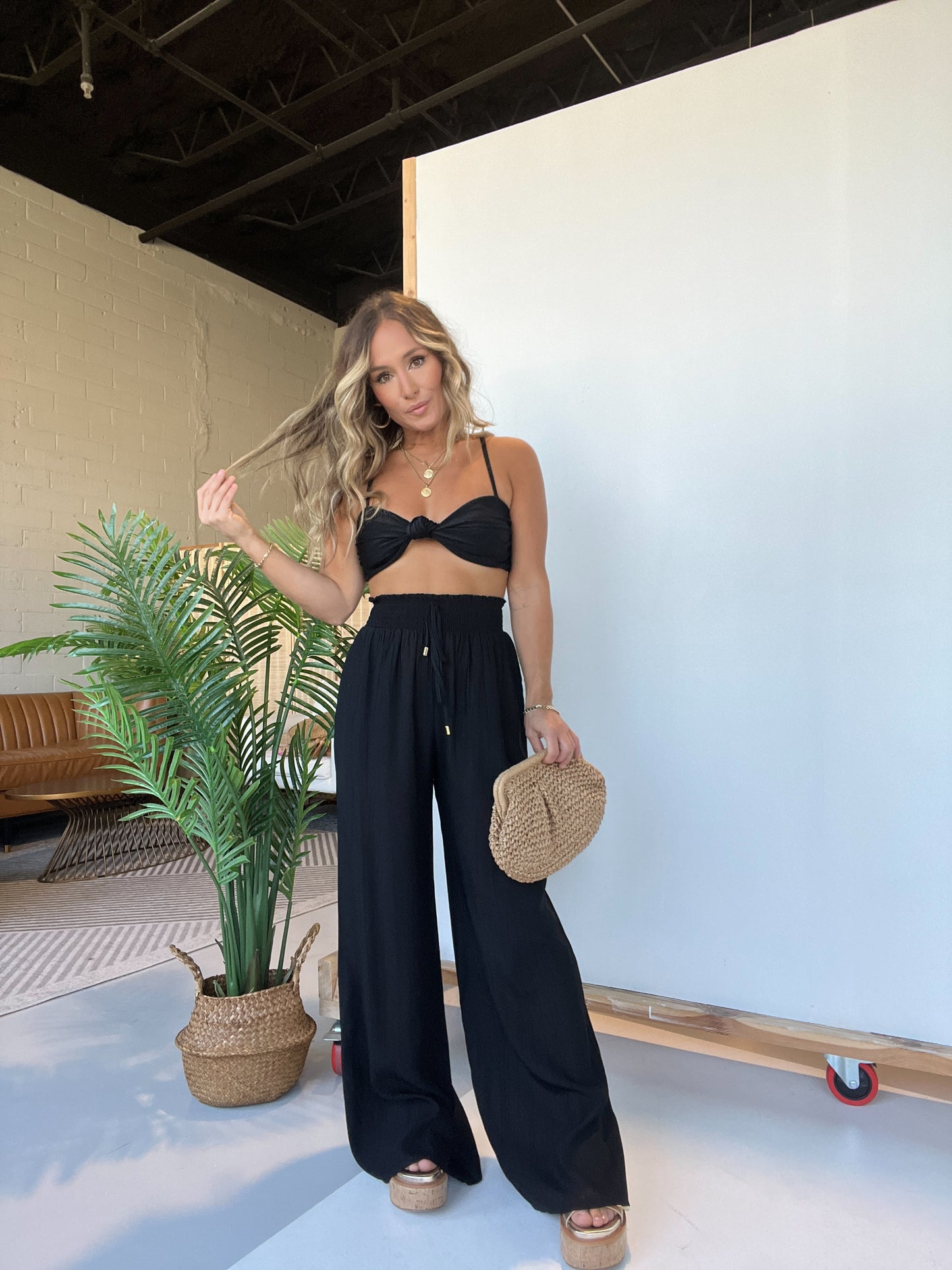 Easy Breezy Beach Pants Black