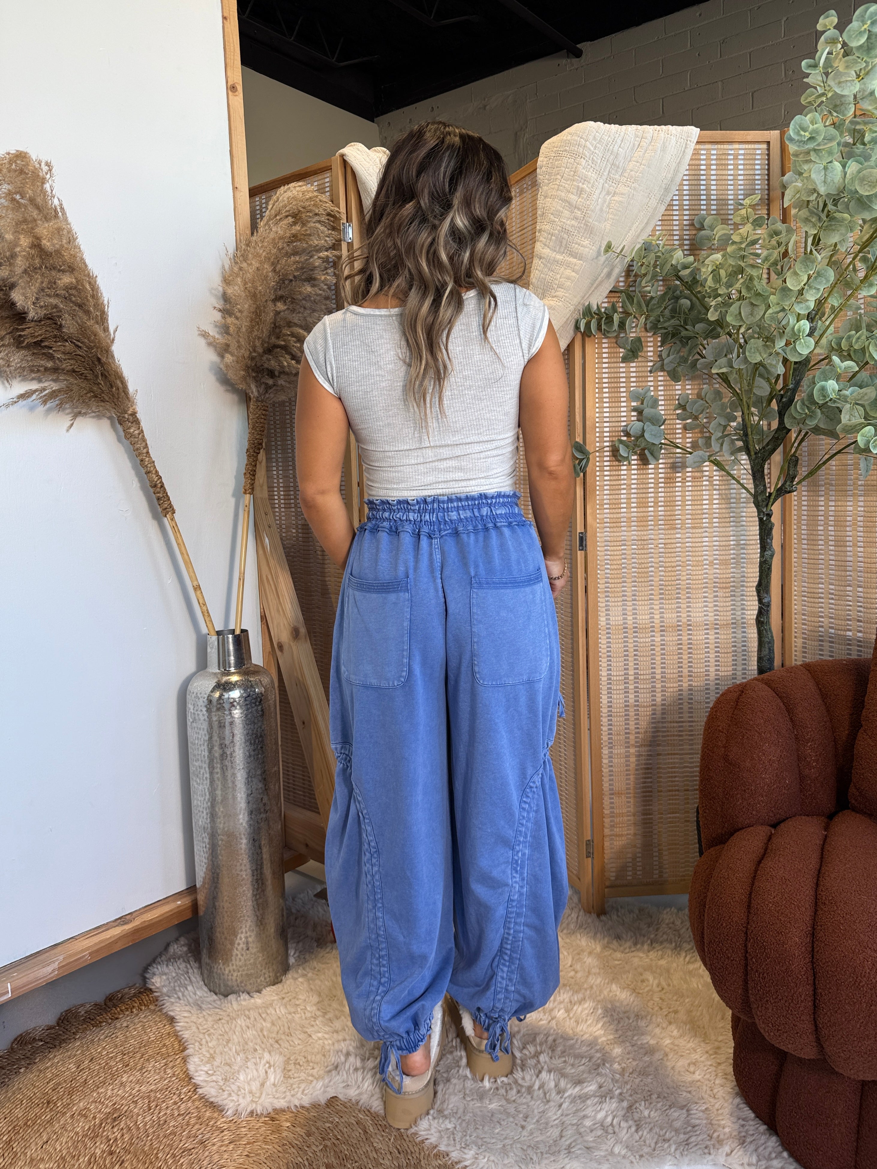 Show Me Love Boho Joggers Blue