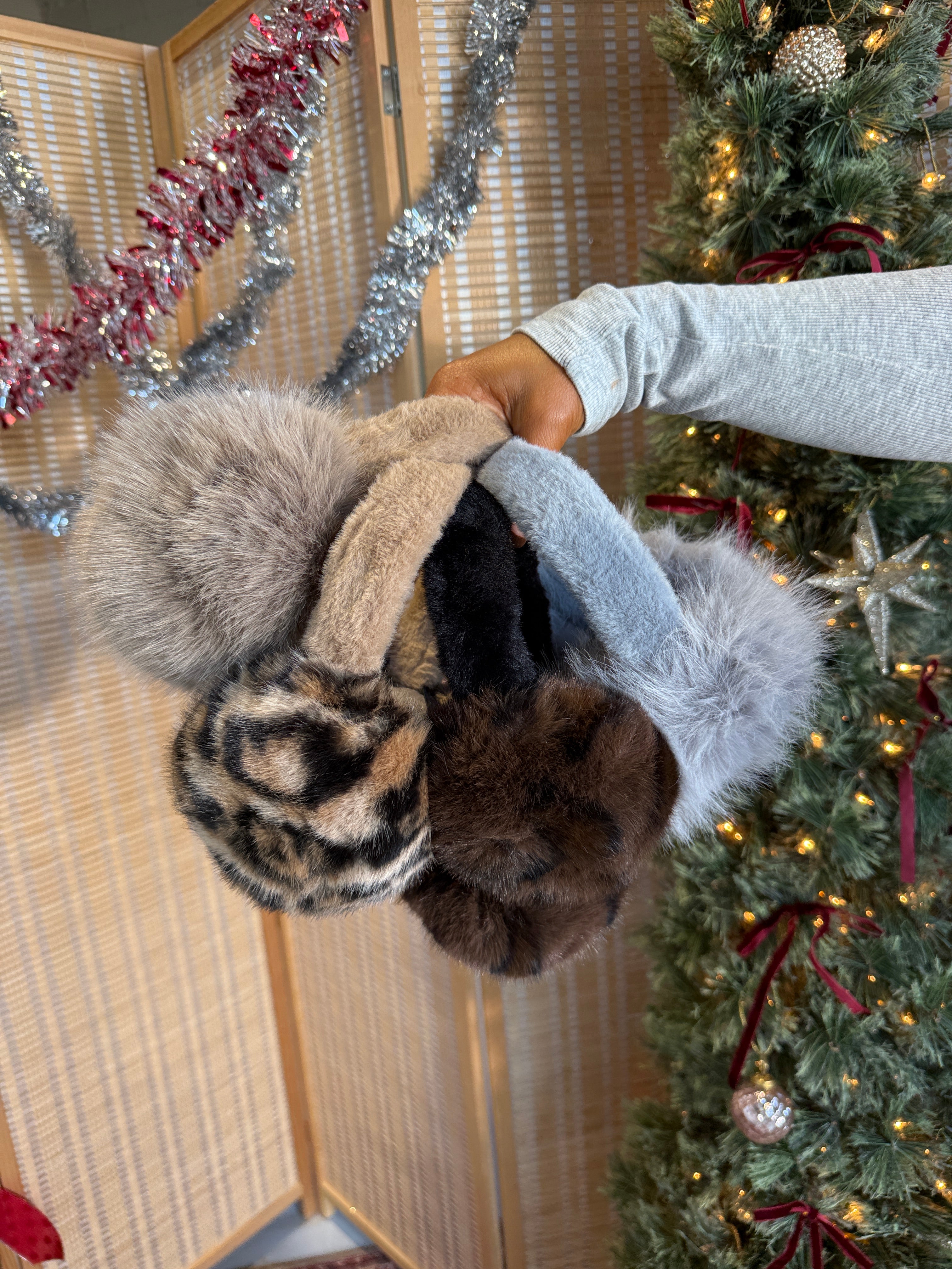 Let it Snow Faux Fur Earmuffs
