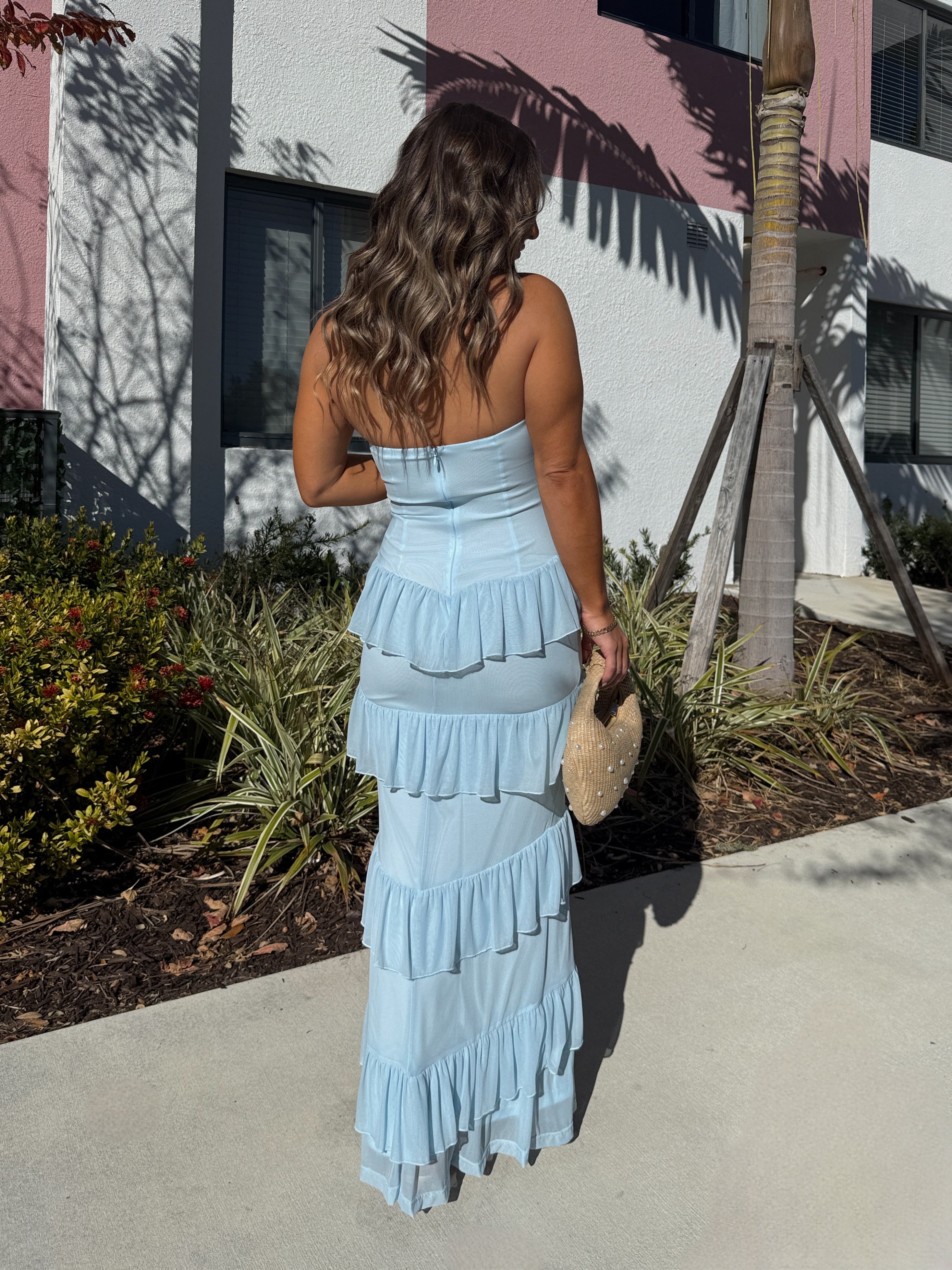 Cloud Nine Maxi Dress Blue