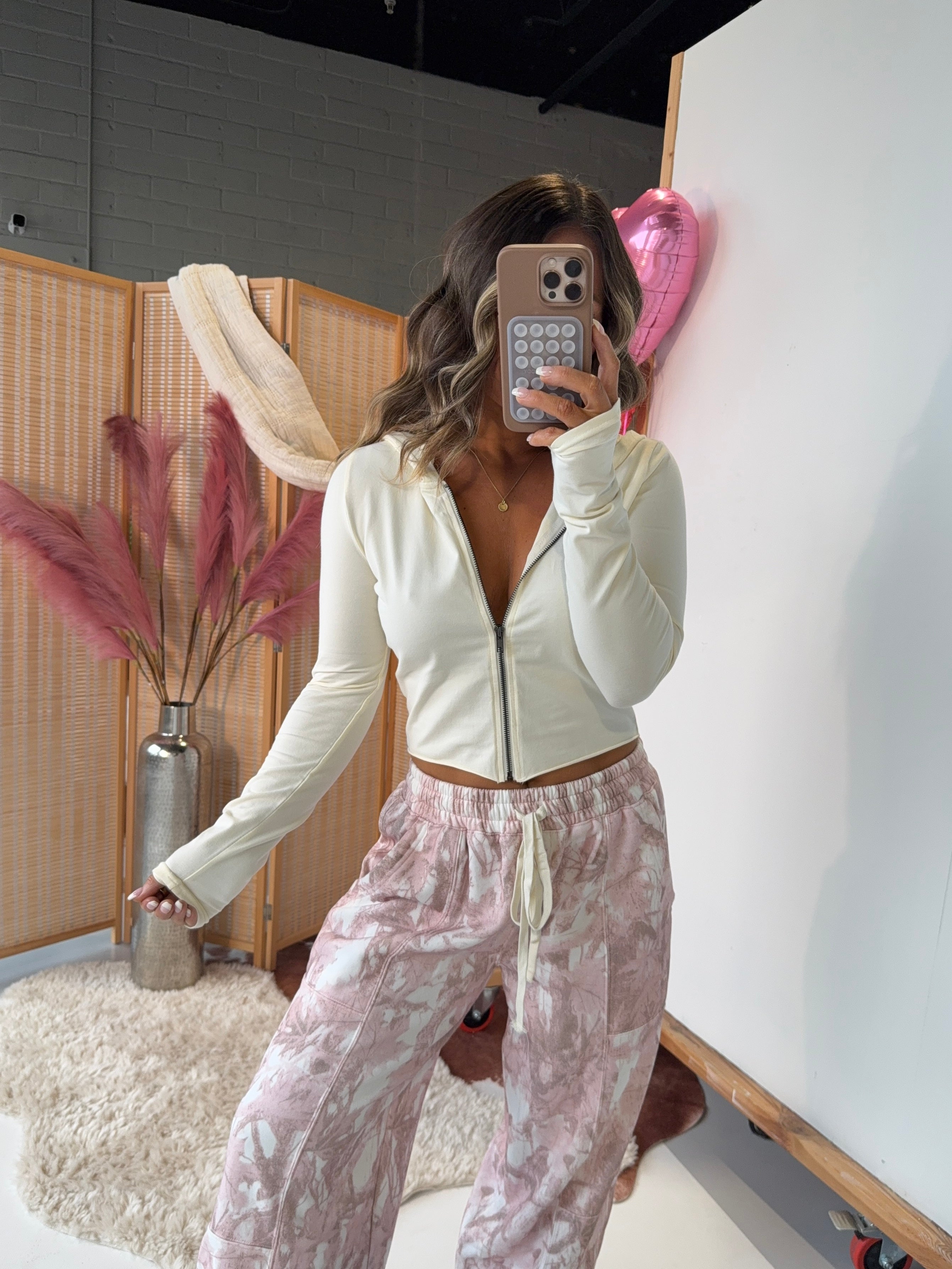 Coming Home Zip Up Jacket Cream