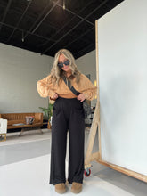 Load image into Gallery viewer, SIMPLE AS CAN BE LOUNGE PANTS BLACK
