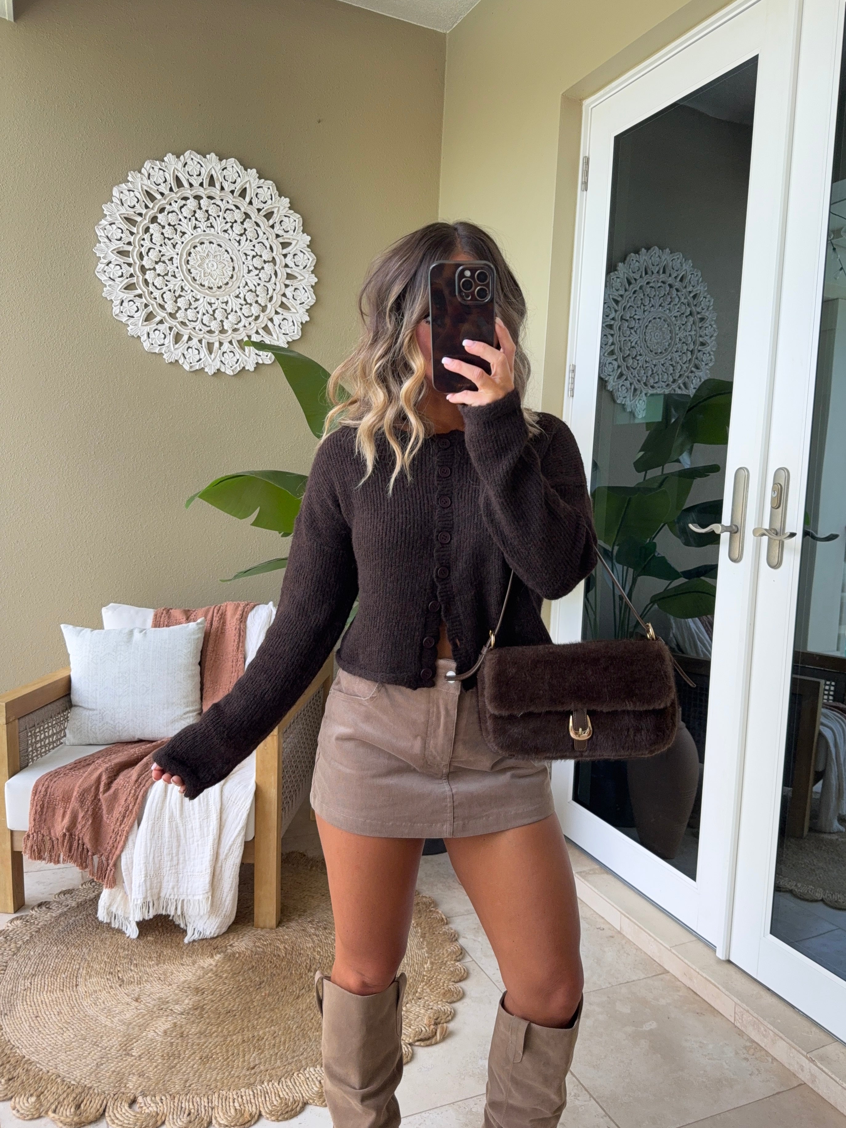Auburn Air Knit Sweater Dark Brown