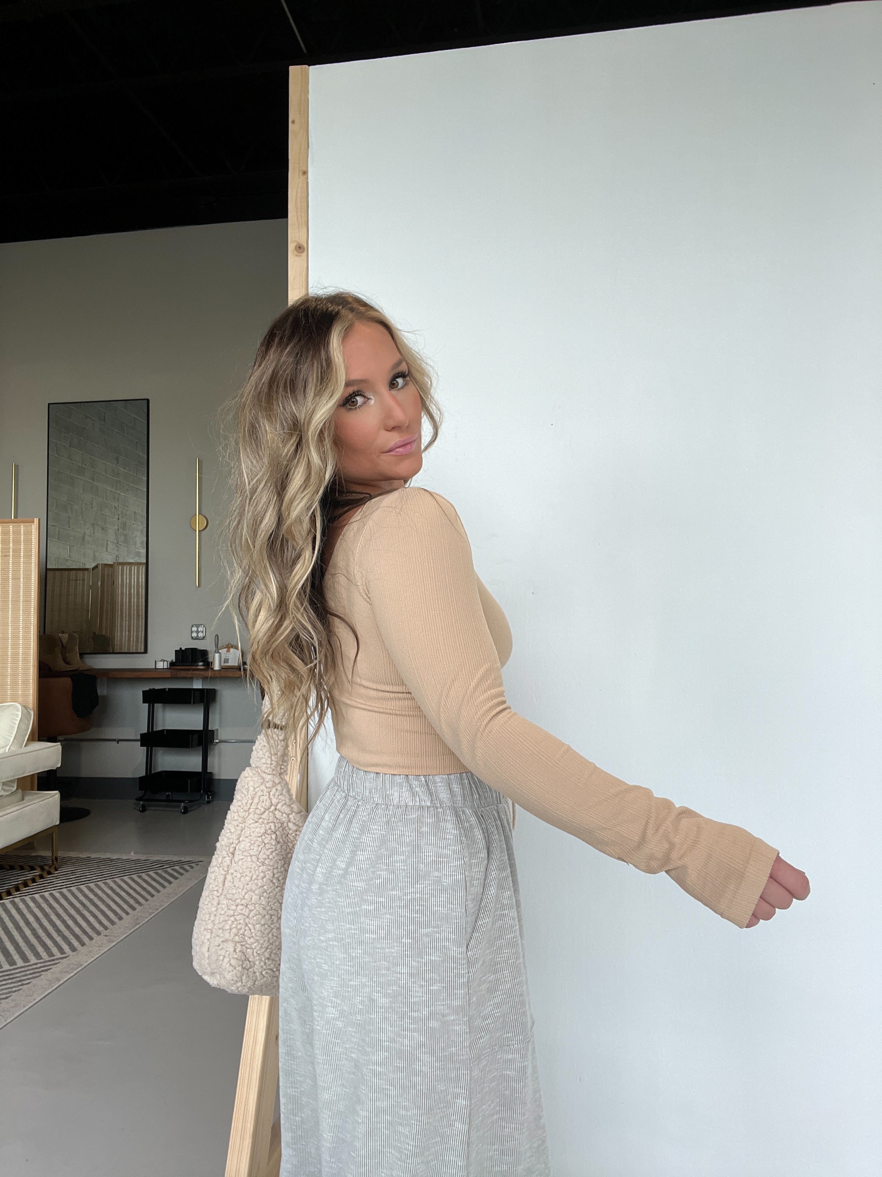 Plain Jane Long Sleeve Taupe