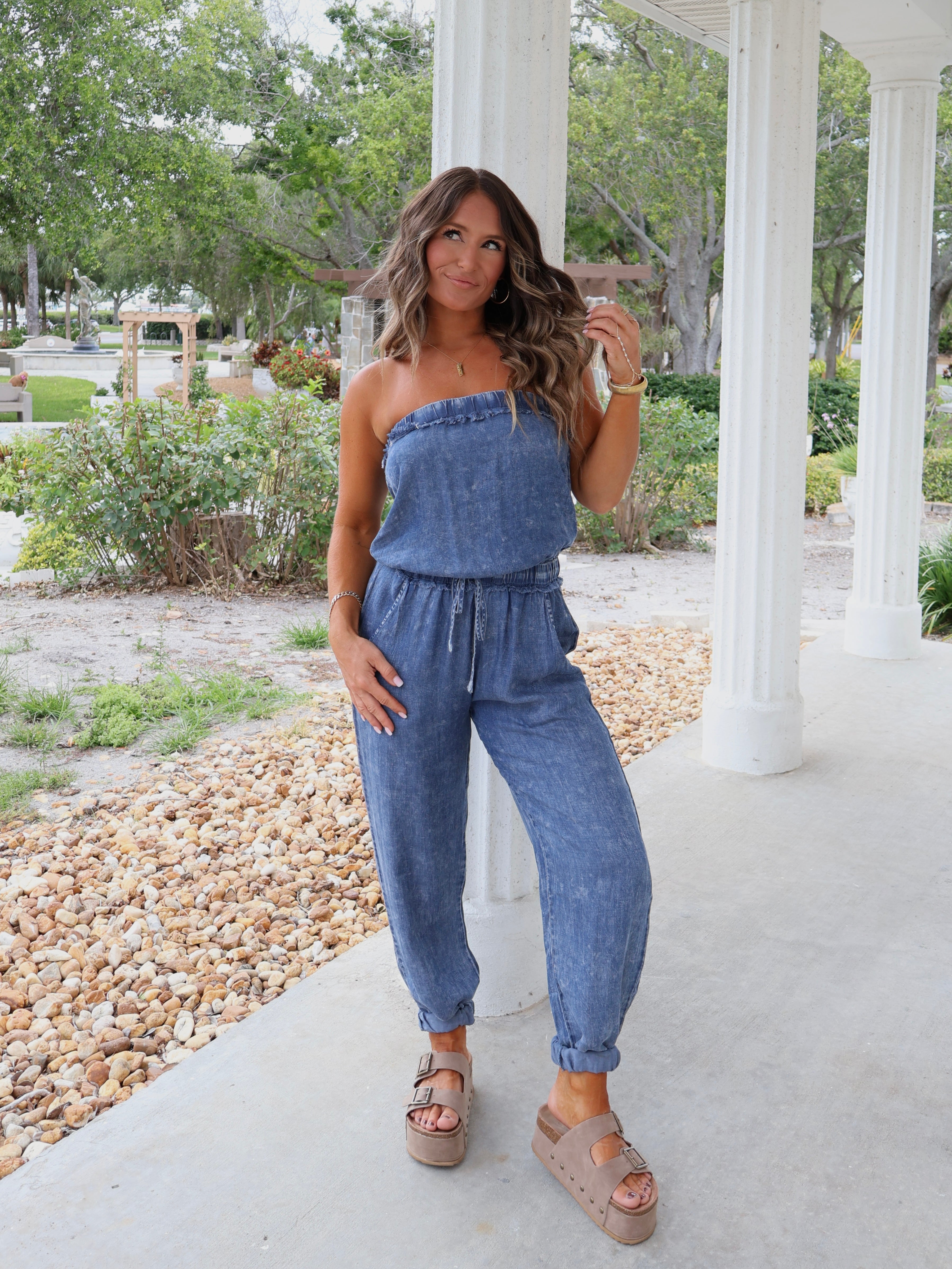 In the Moment Denim Jumpsuit