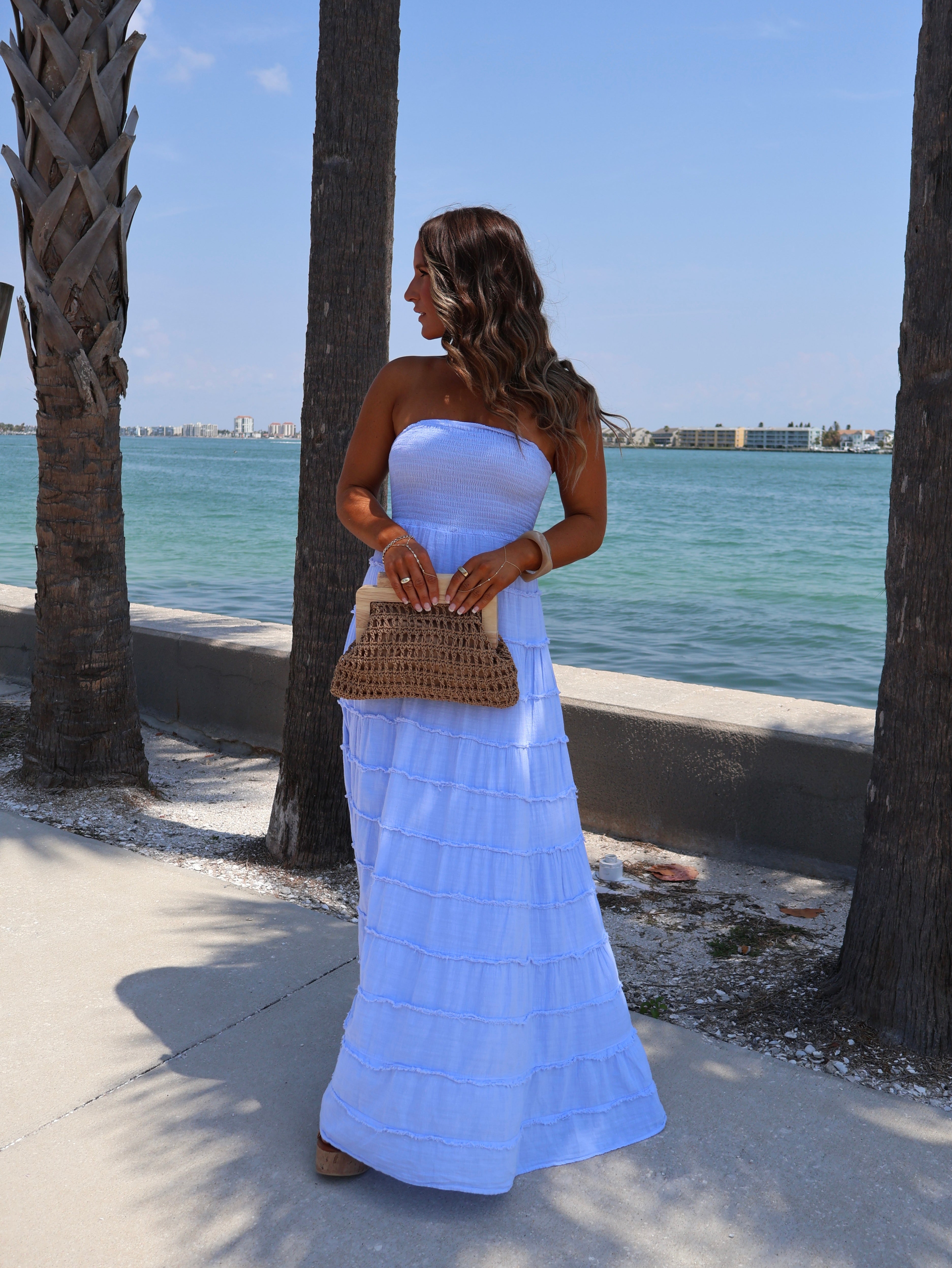 Blue Buttercup Tiered Maxi Dress