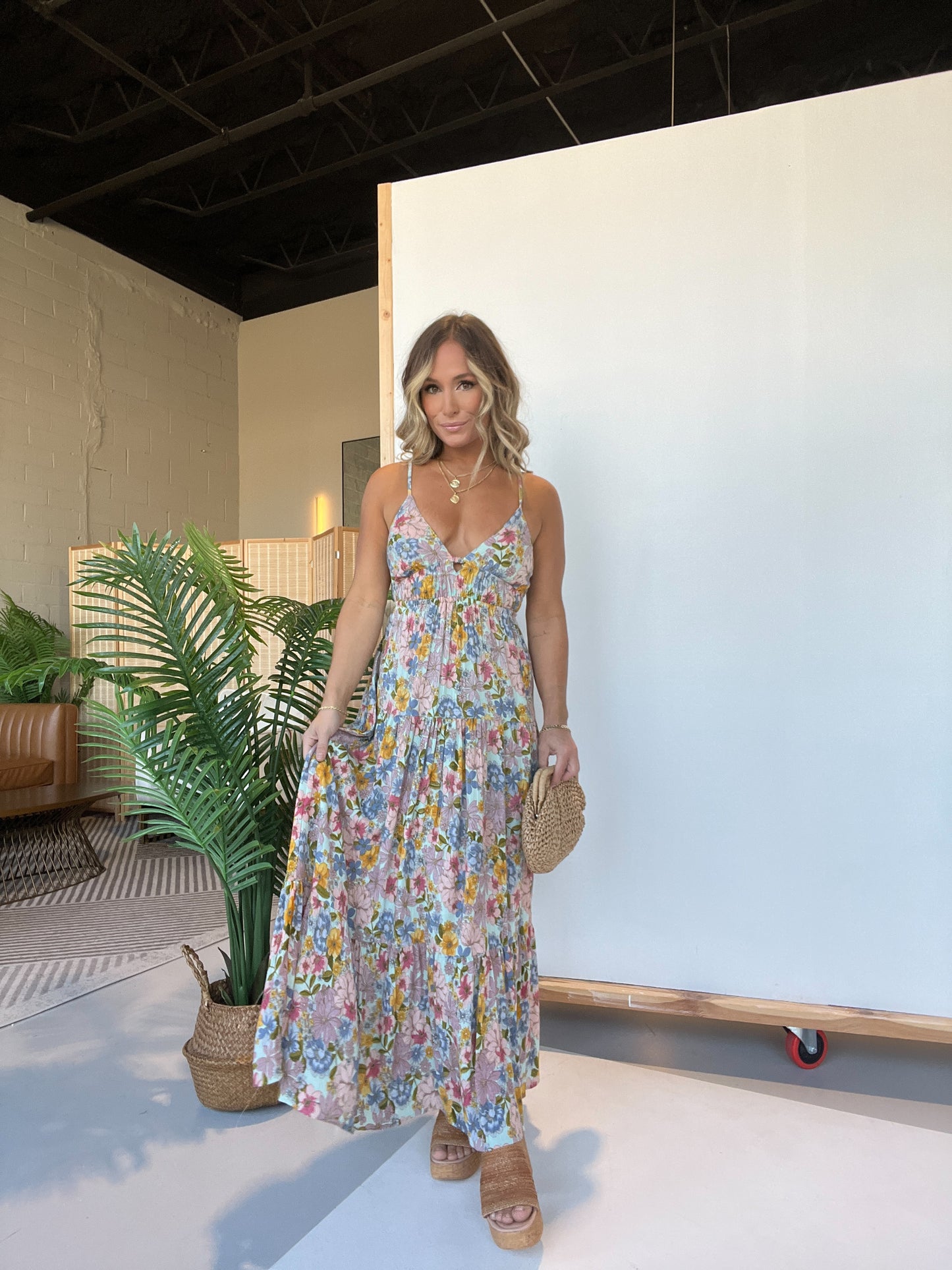 Leona Floral Maxi Dress Bay