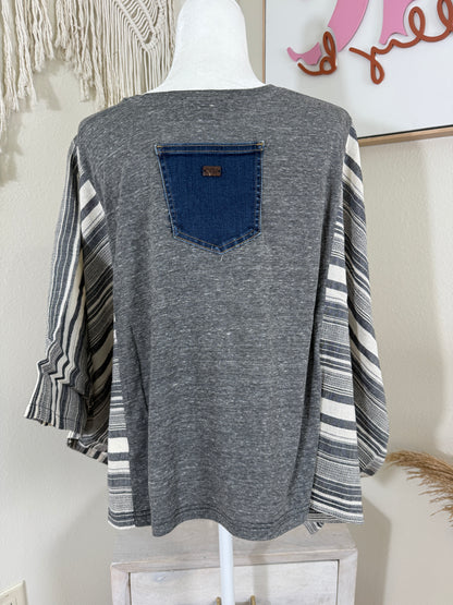 Bob Marley Mix & Match Tee Grey Stripe