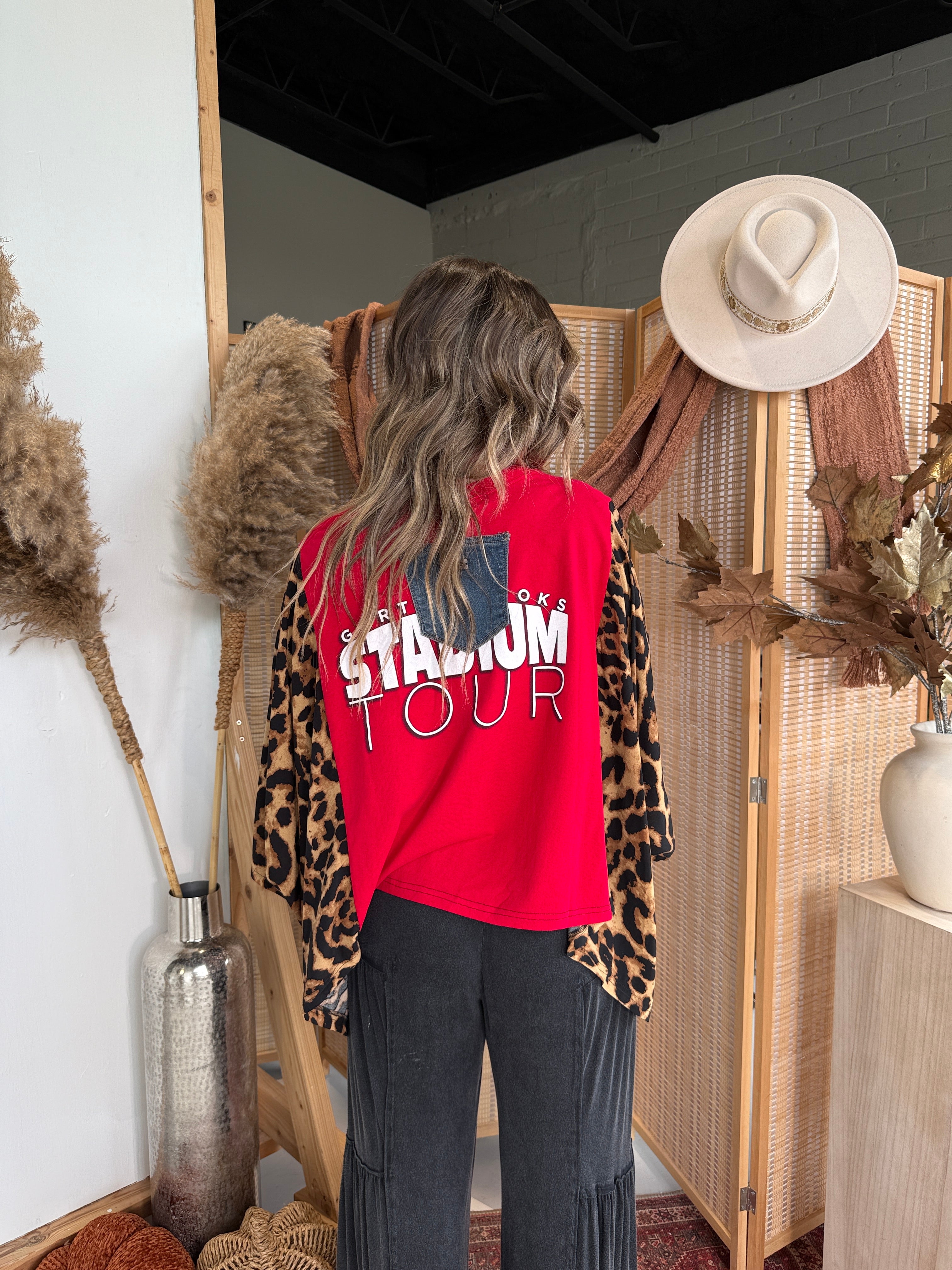 Garth Brooks Mix & Match Tee Red Cheetah