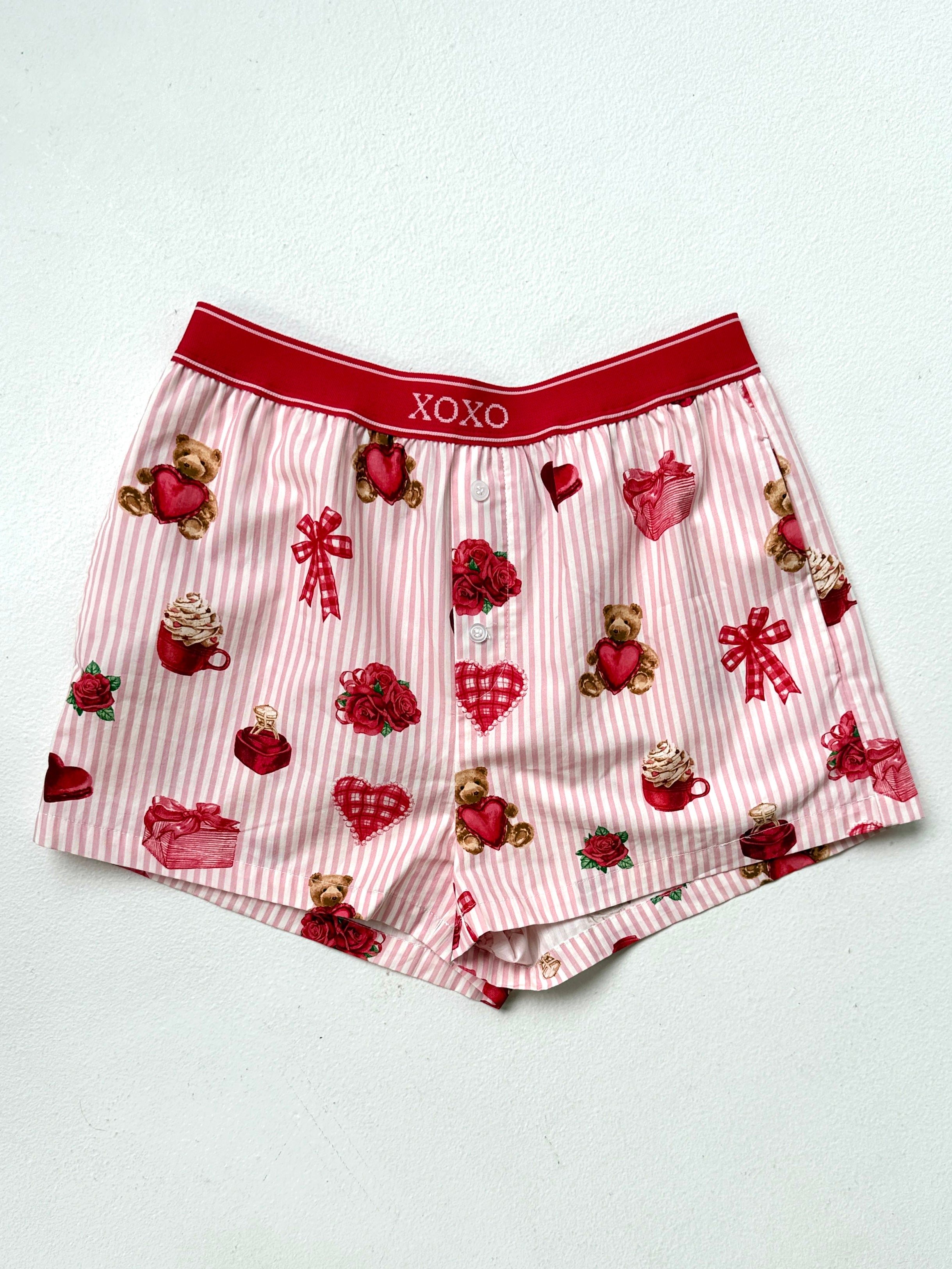 XOXO Boxer Shorts Pink/Red