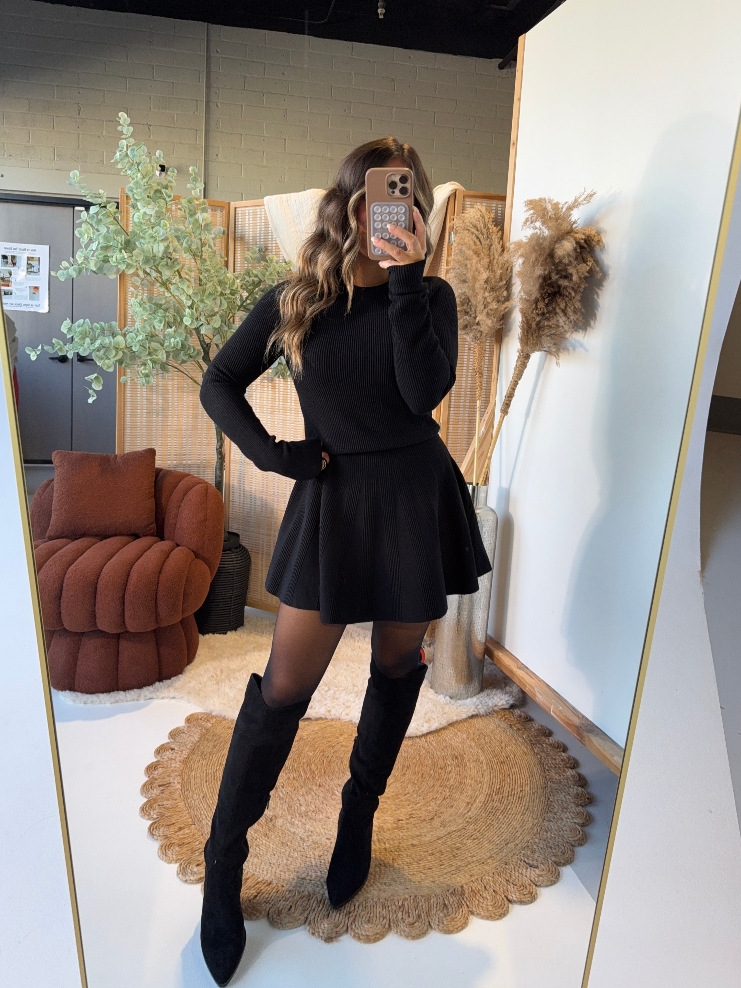 Bad Romance Sweater Dress Black