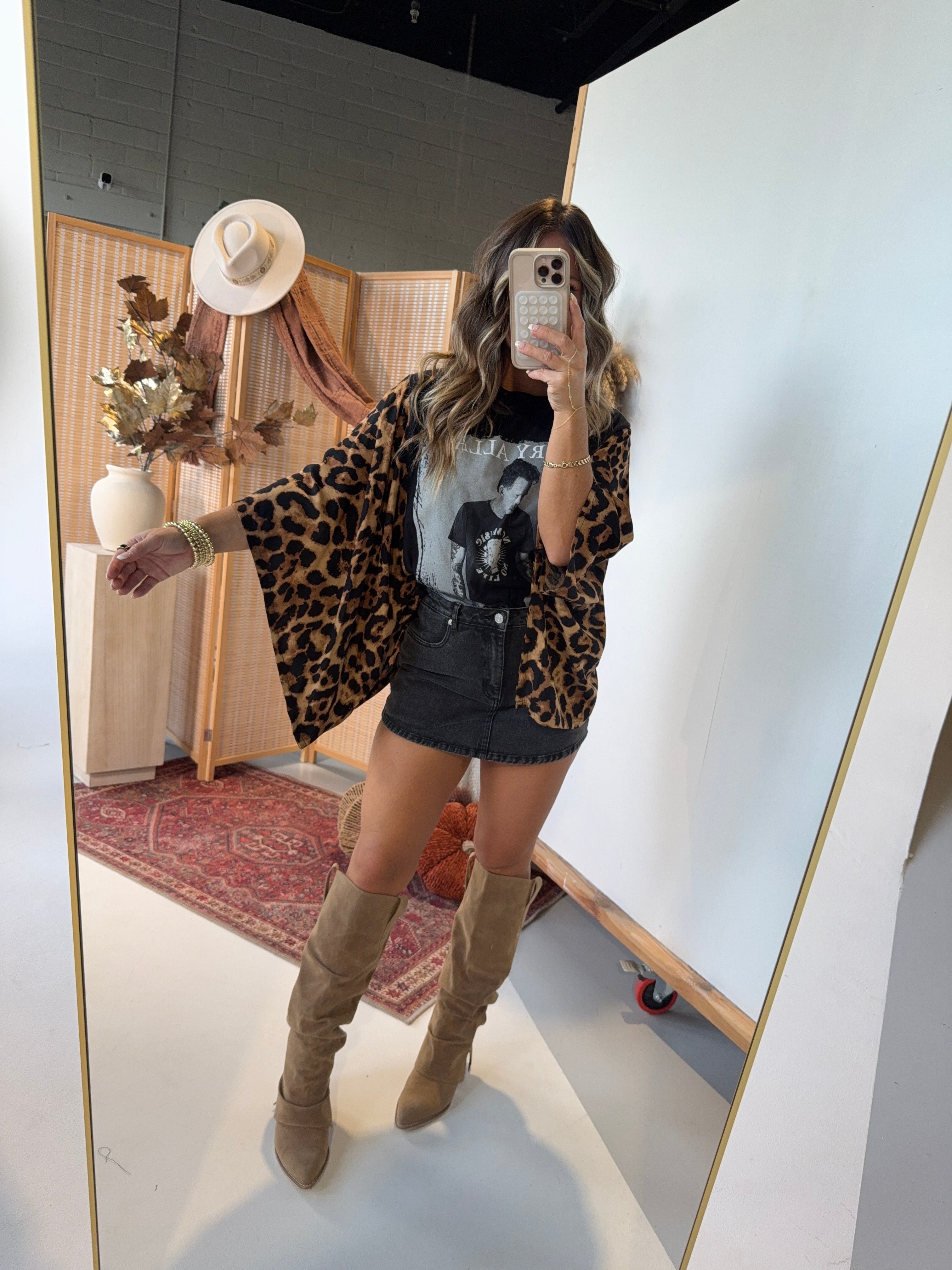Gary Allan Mix & Match Tee Black Cheetah