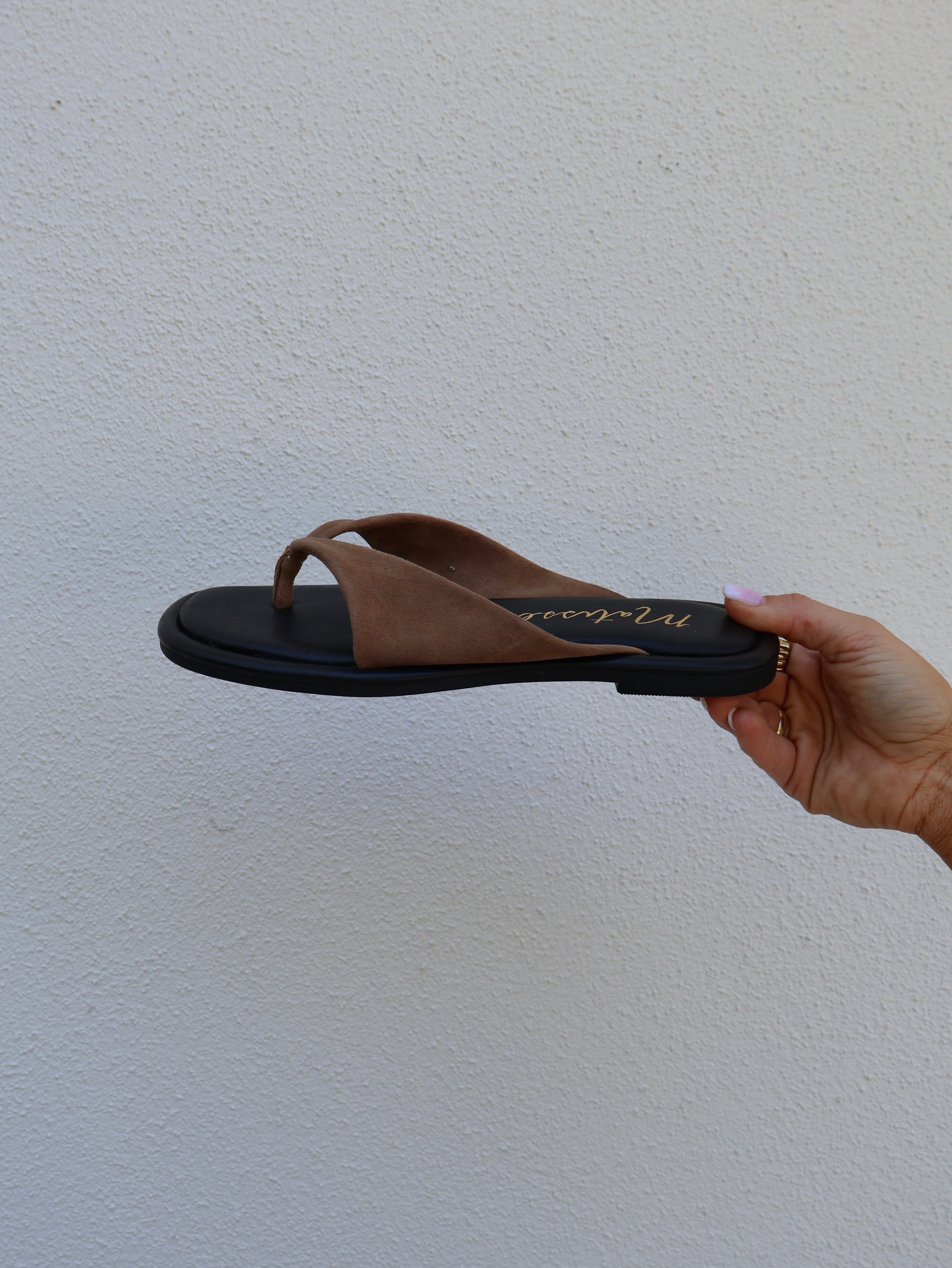 Mirage Suede Sandals Taupe