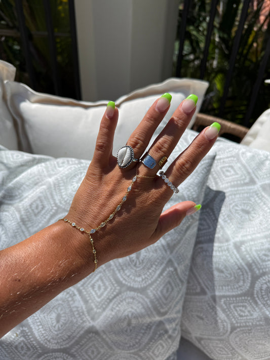 Anastasia Hand Chain Bracelet Gold