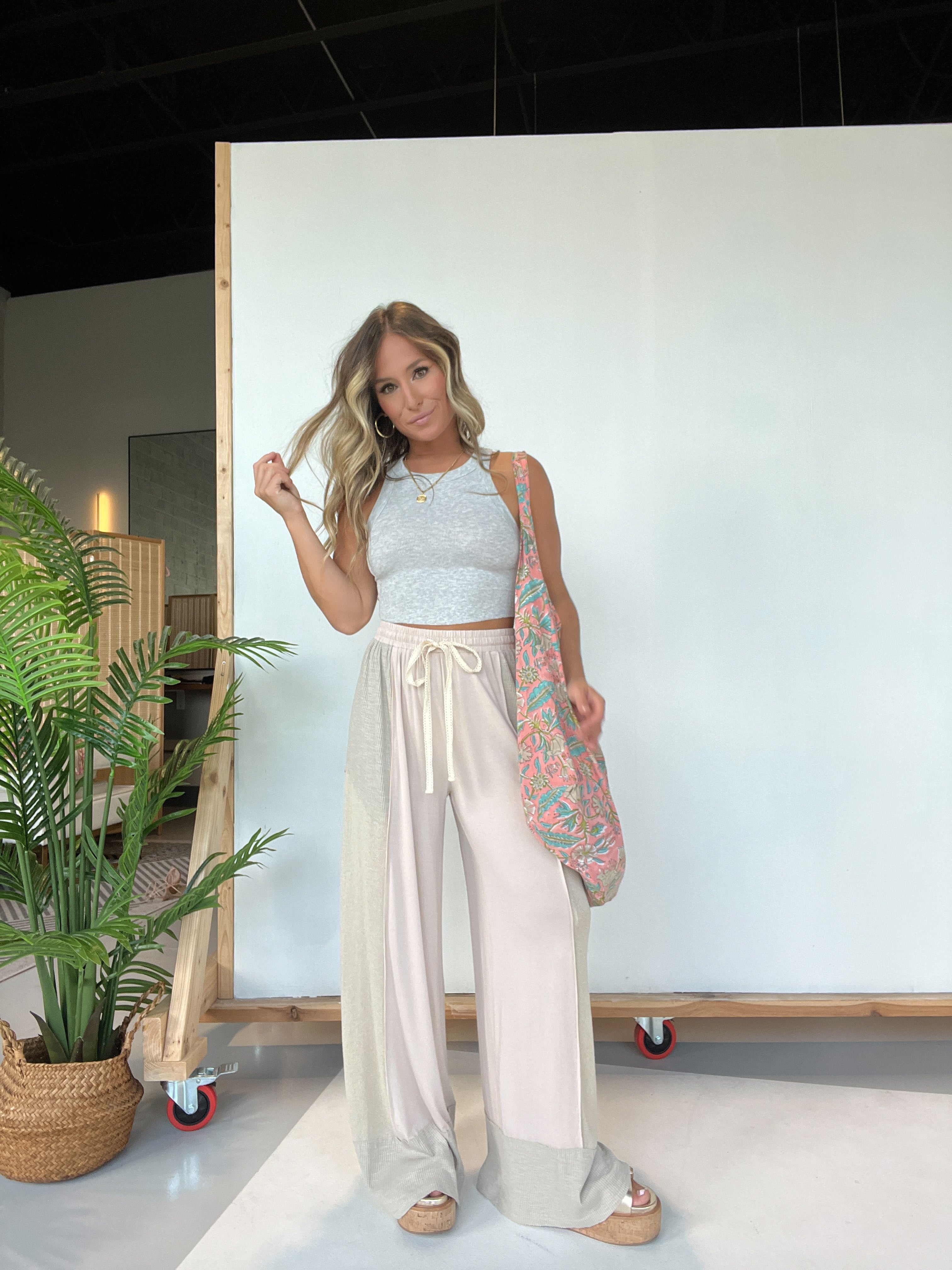Chasing You Around Lounge Pants Oatmeal