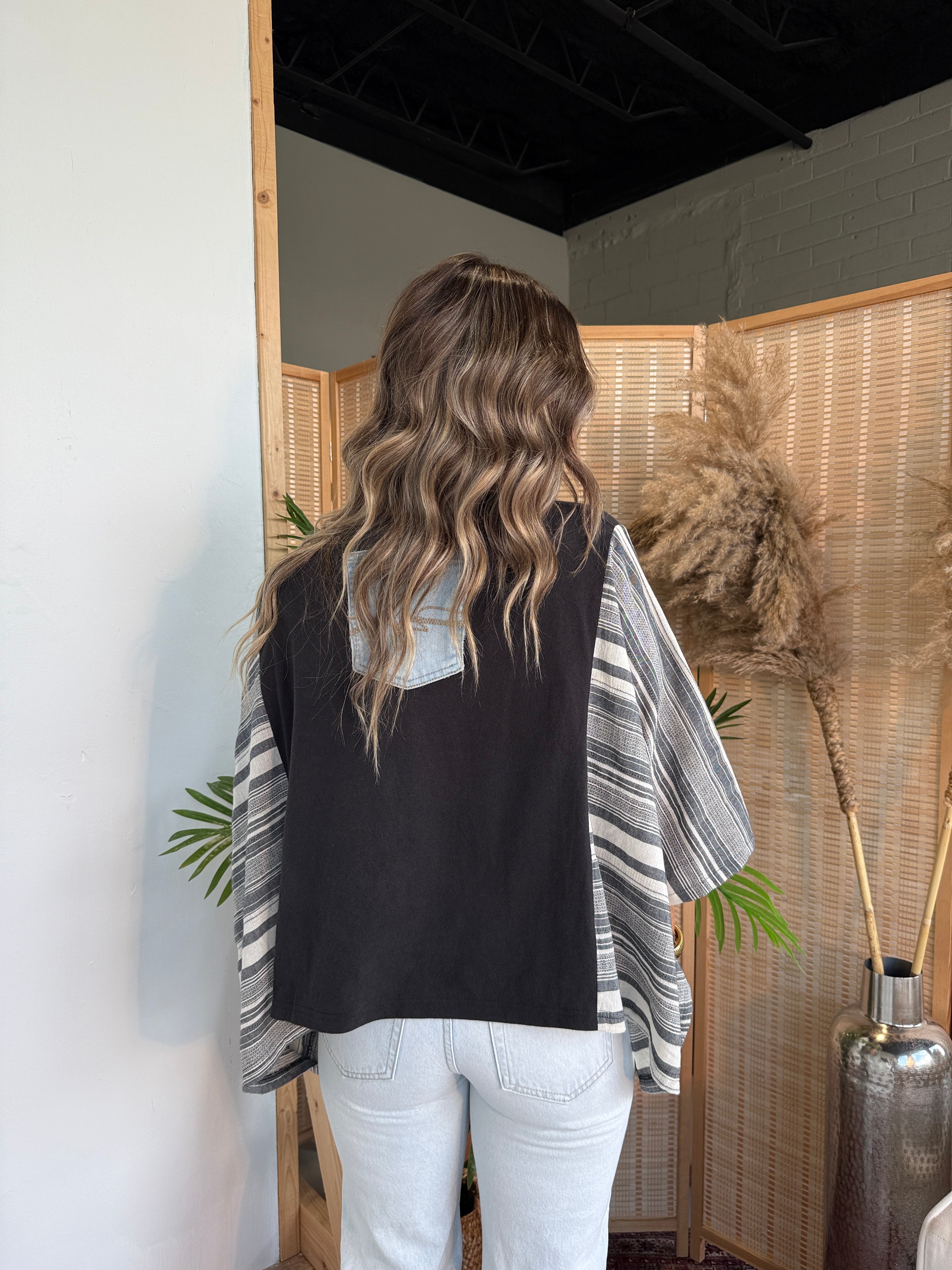 Stevie Nicks Mix & Match Tee Black Stripe