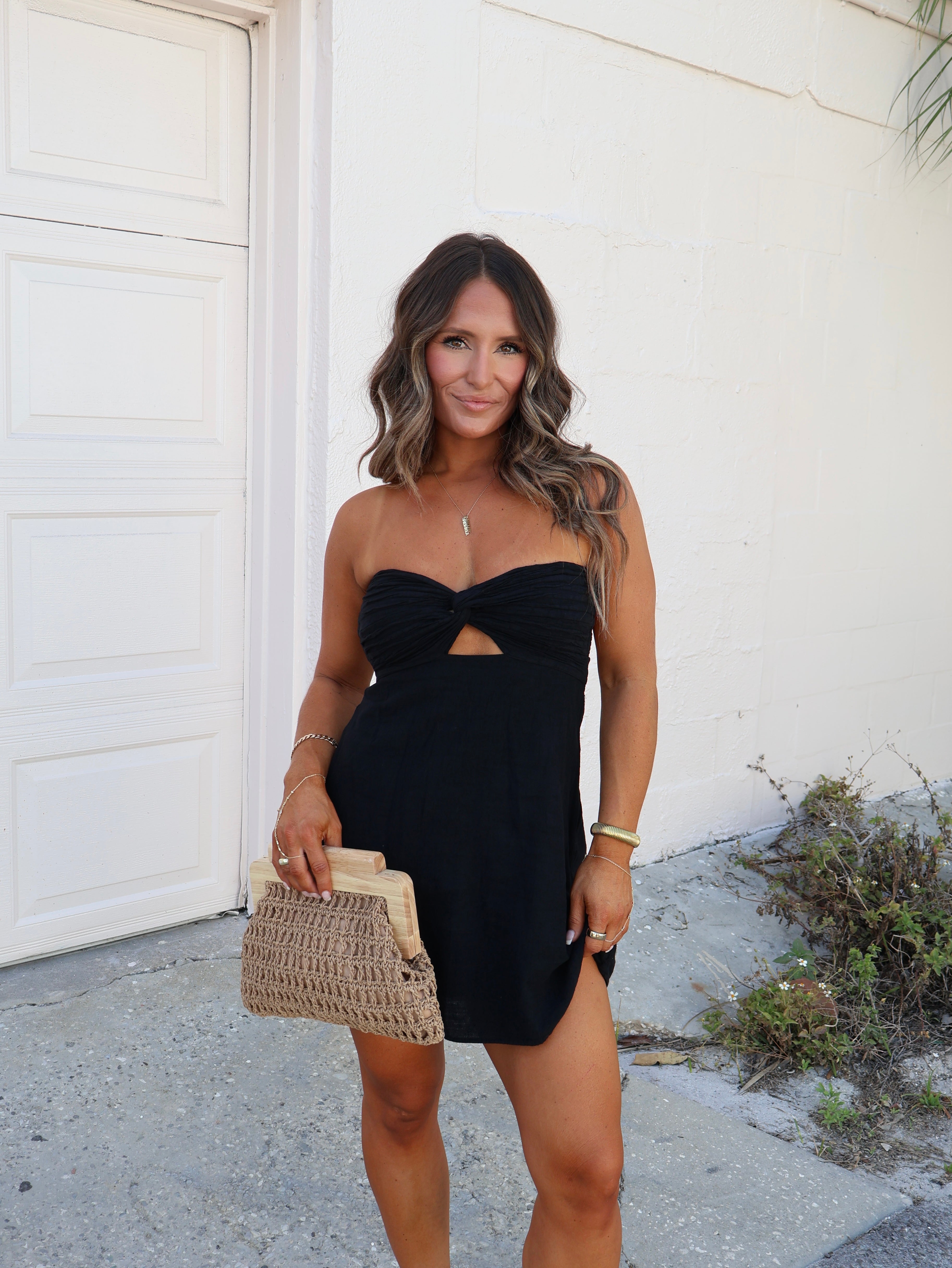 After Sunset Mini Dress Black