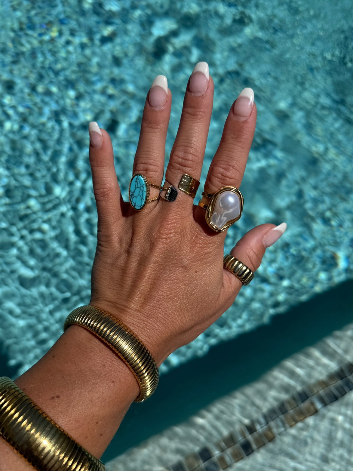 Cami 18K Gold Pearl Ring