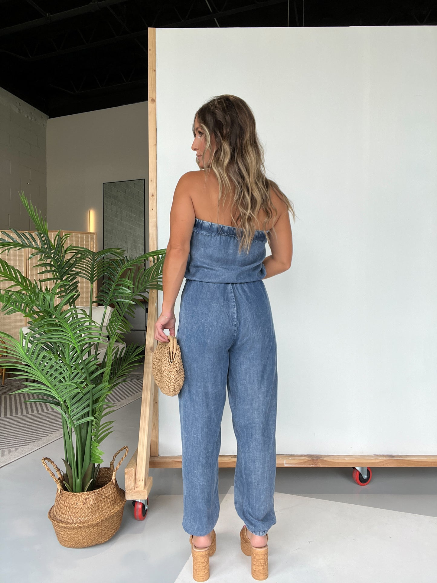 In the Moment Denim Jumpsuit