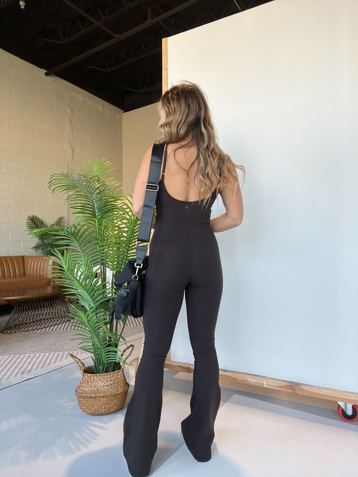 Boss Babe Flared Jumpsuit Chocolate Torte