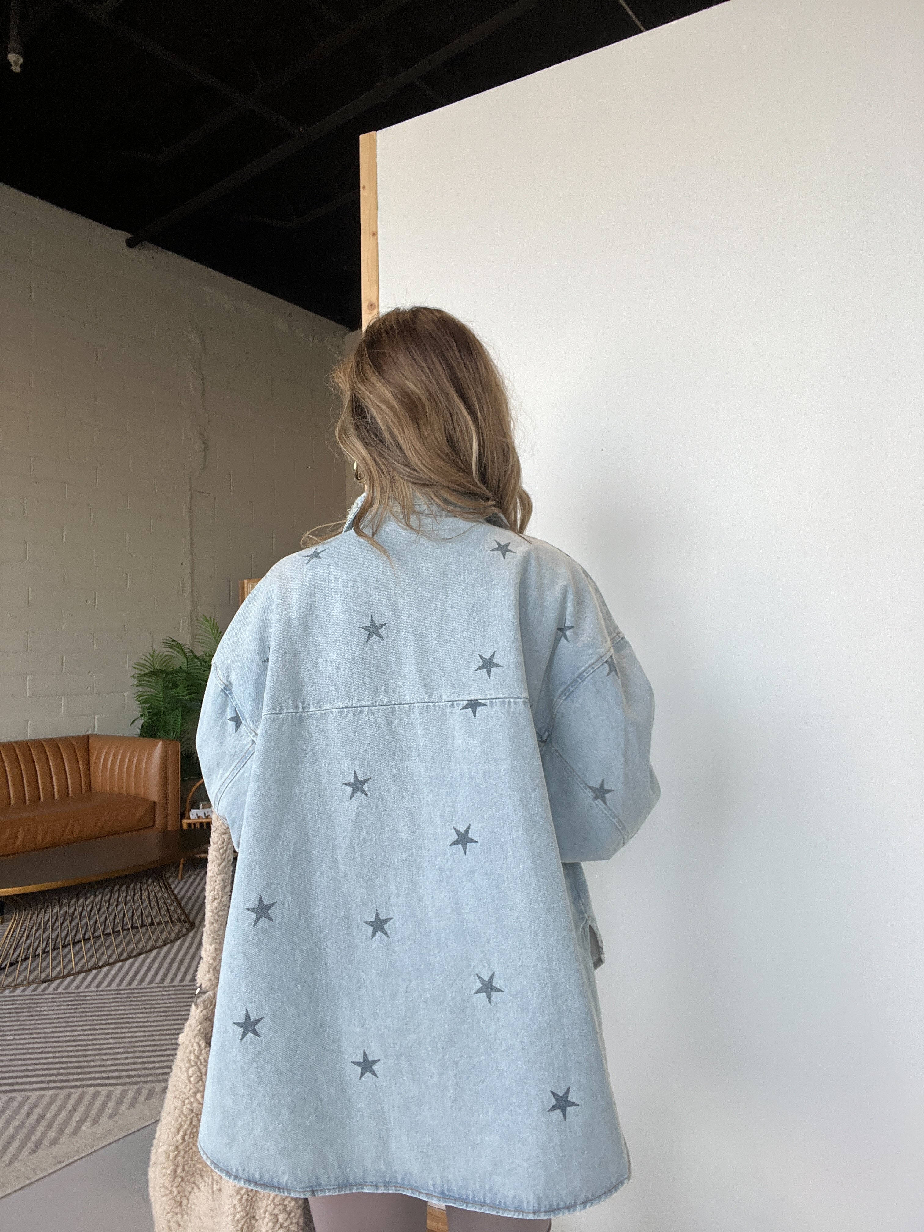 Overdrive Star Print Denim Jacket