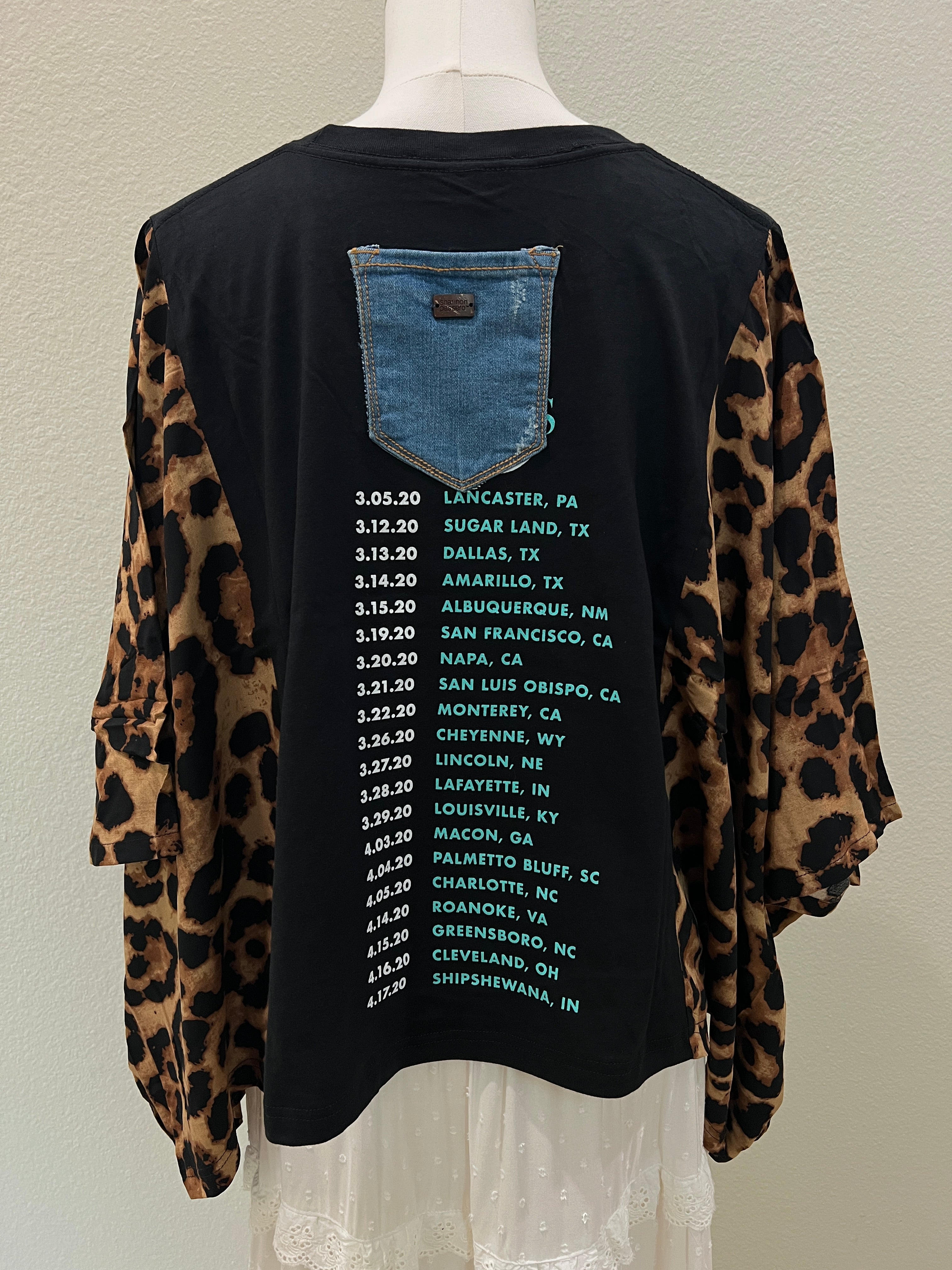 Michael W Smith Mix & Match Tee Black Cheetah