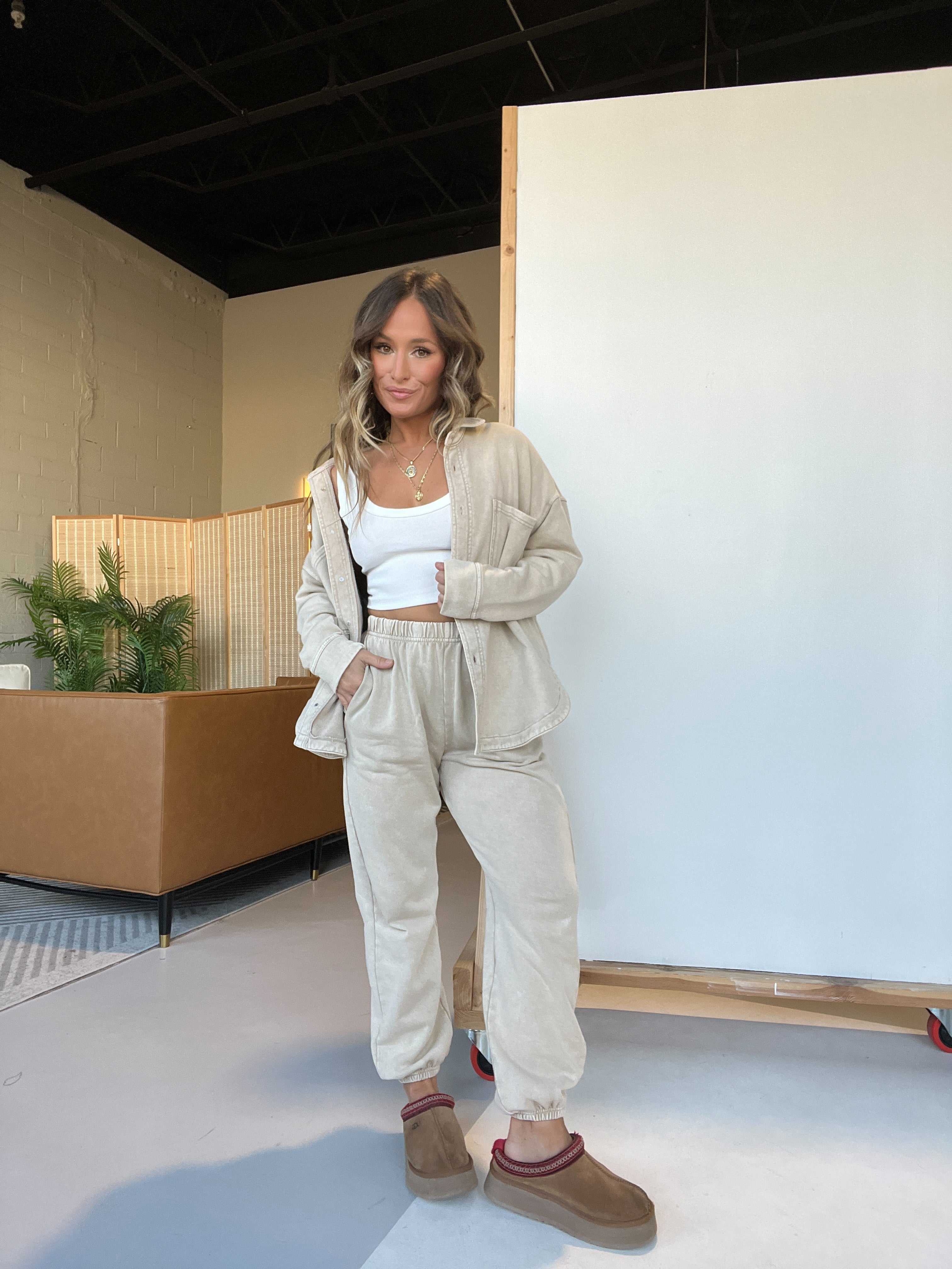 Night Before Sweat Pants Beige