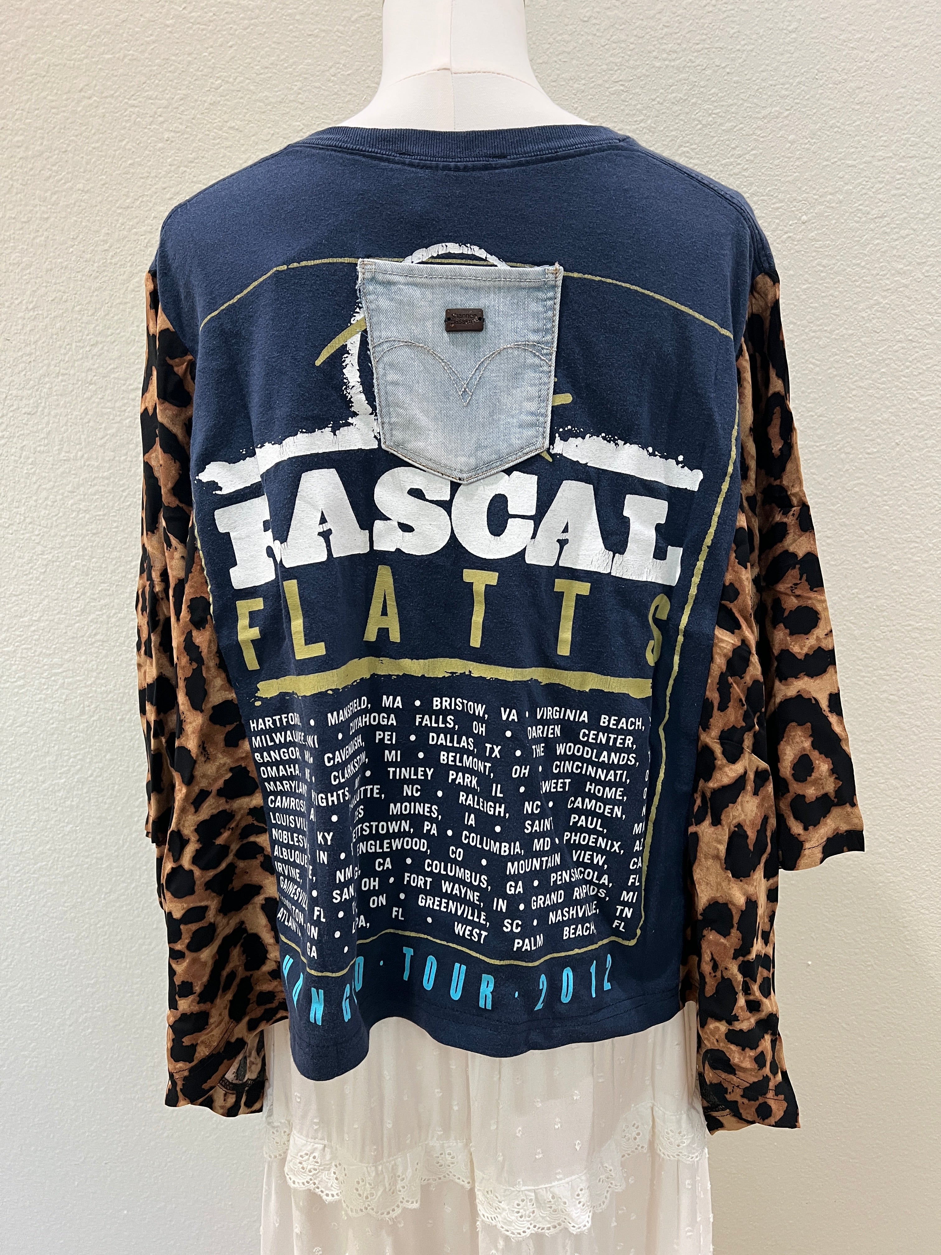 Rascal Flatts Mix & Match Tee Navy Cheetah