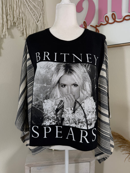 Britney Spears Mix & Match Tee Black Stripe
