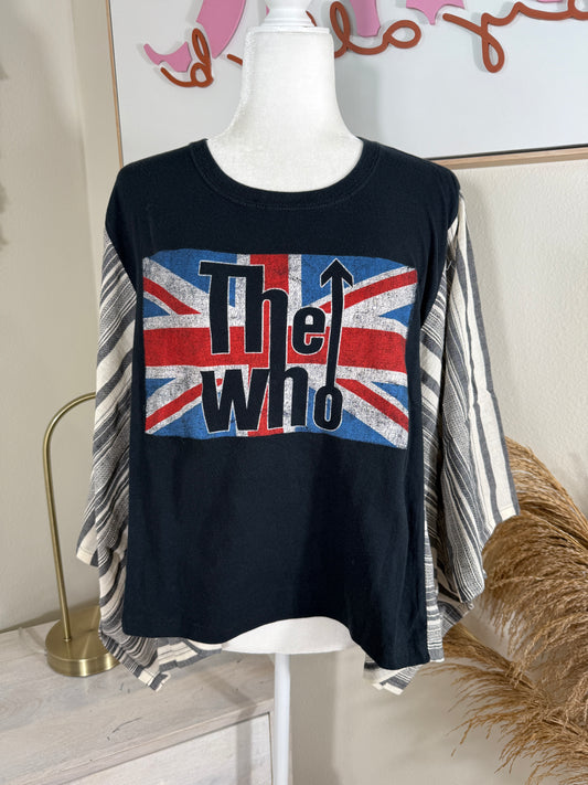 The WHO Mix & Match Tee White Black Stripe