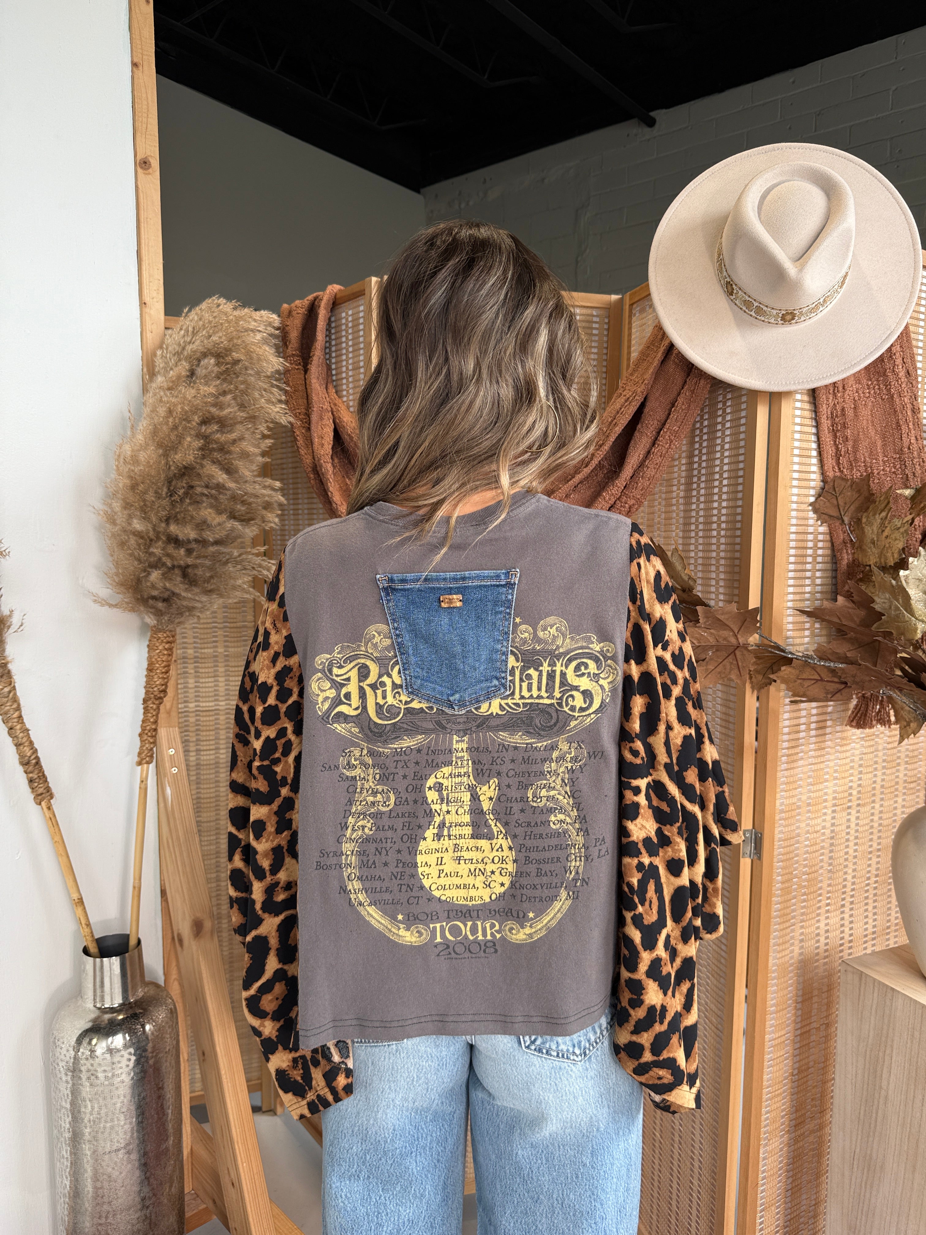 Rascal Flatts Mix & Match Tee Grey Cheetah