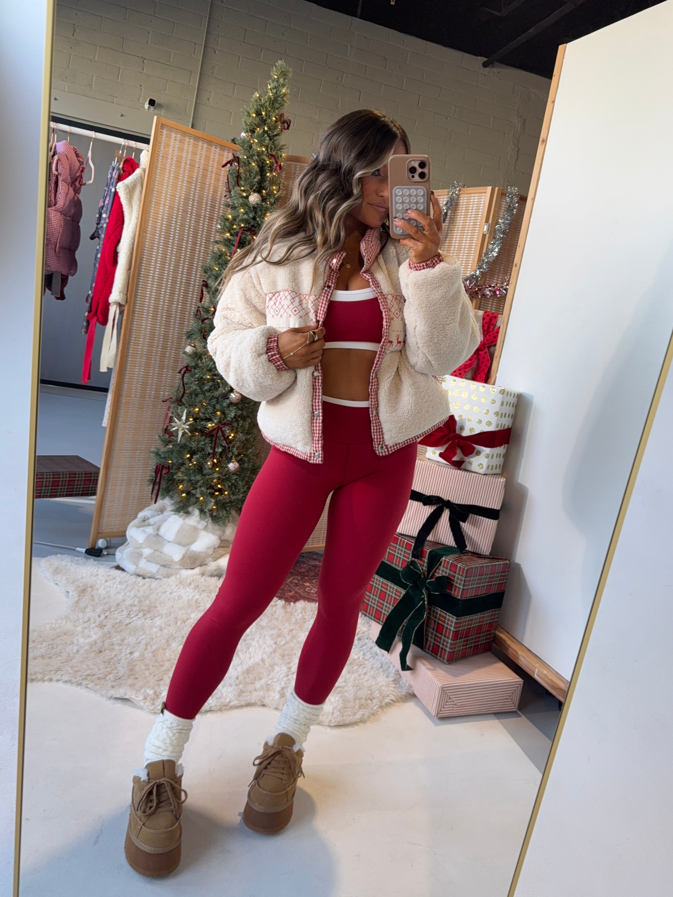 Tone with Me Layered Set Cherry