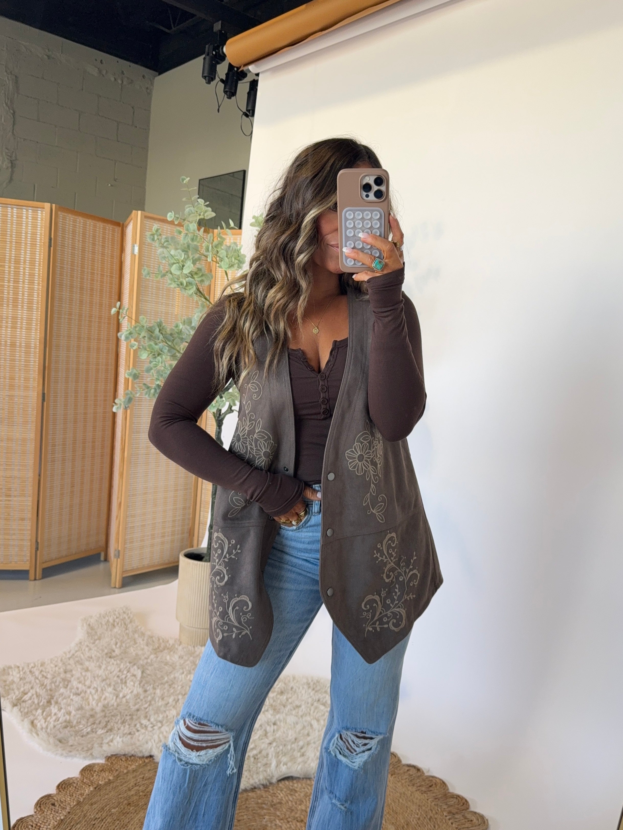 Montana Oversized Vest Espresso