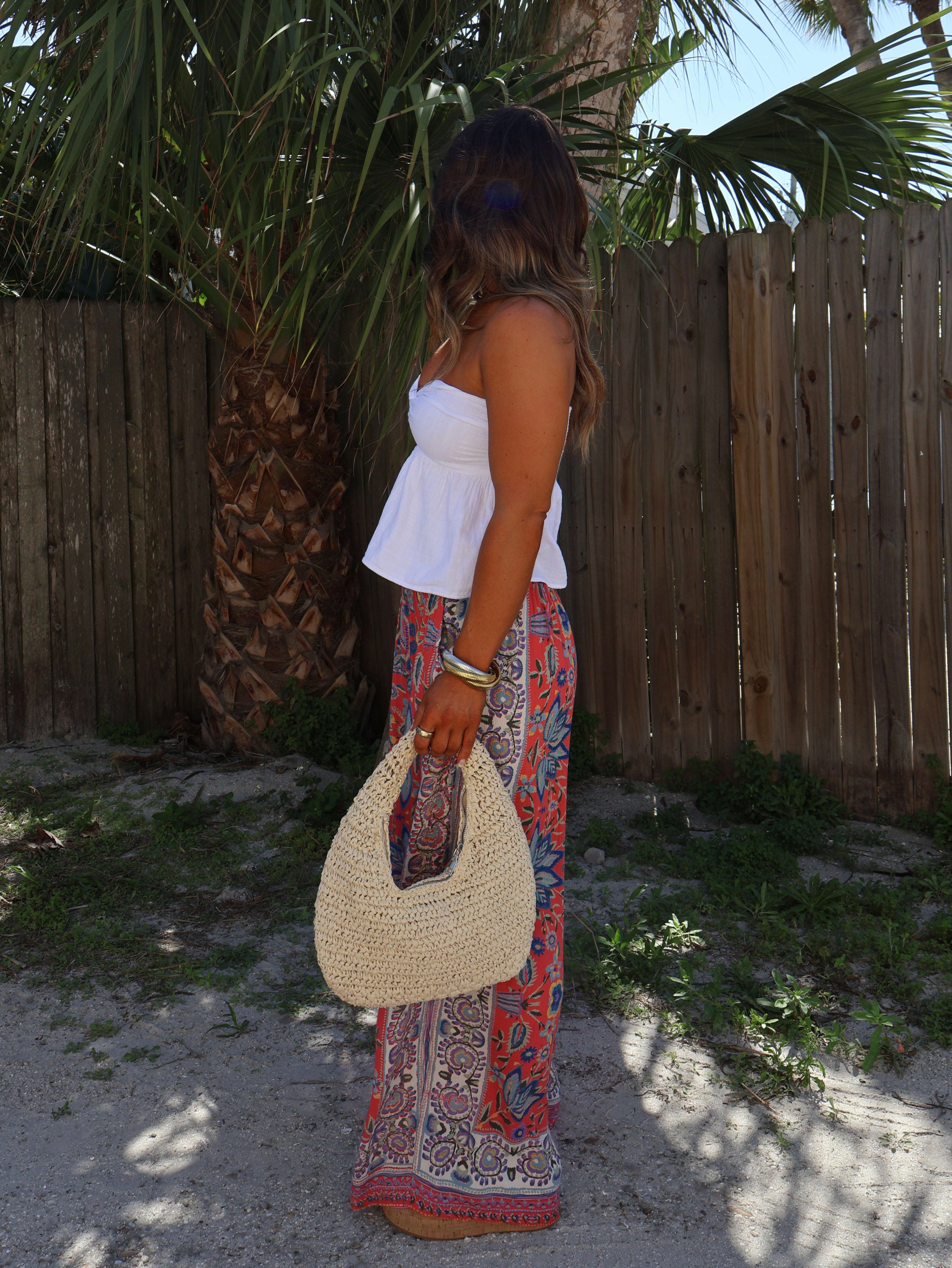 Freshly Picked Boho Pants Red Multi