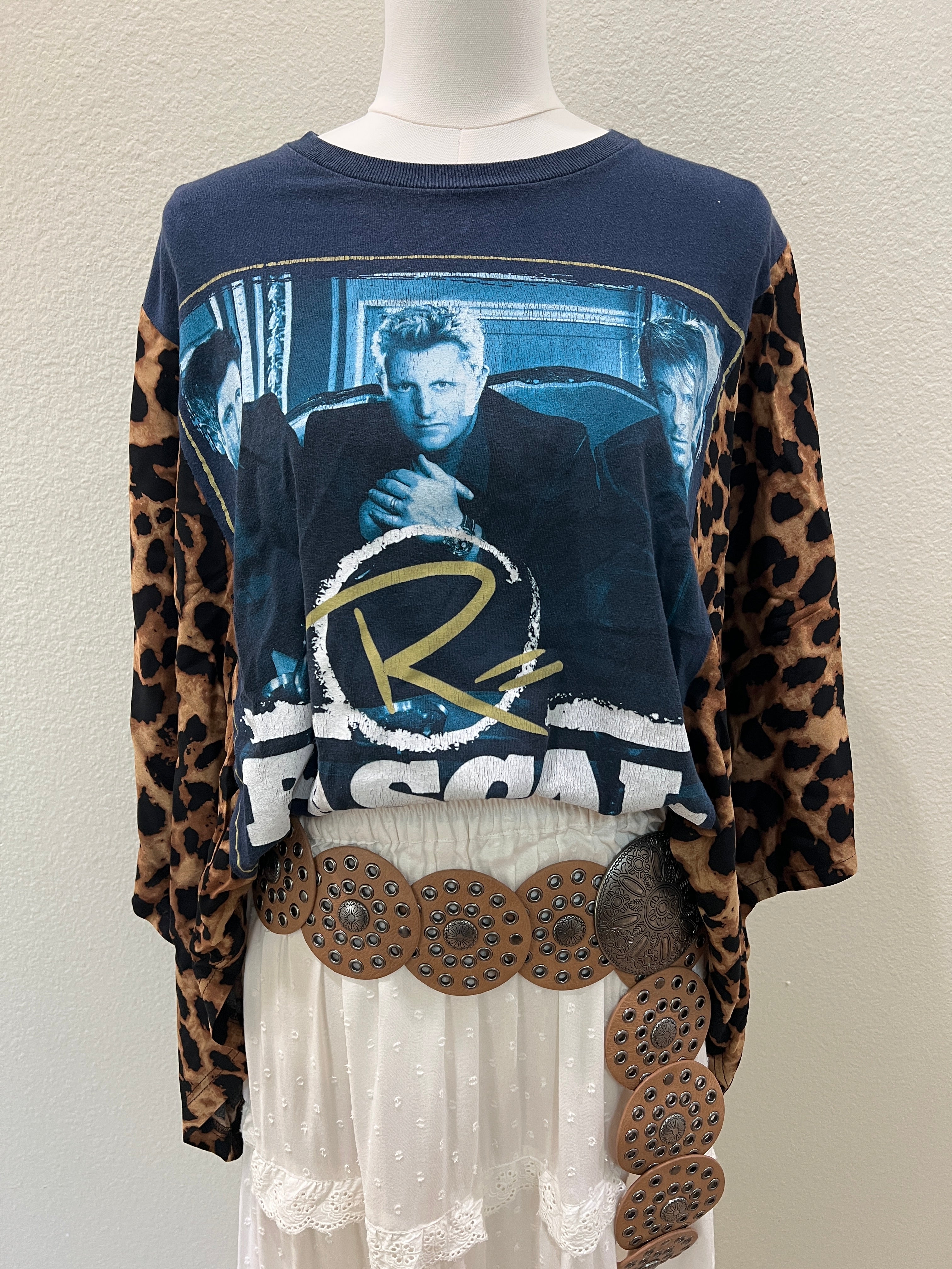 Rascal Flatts Mix & Match Tee Navy Cheetah