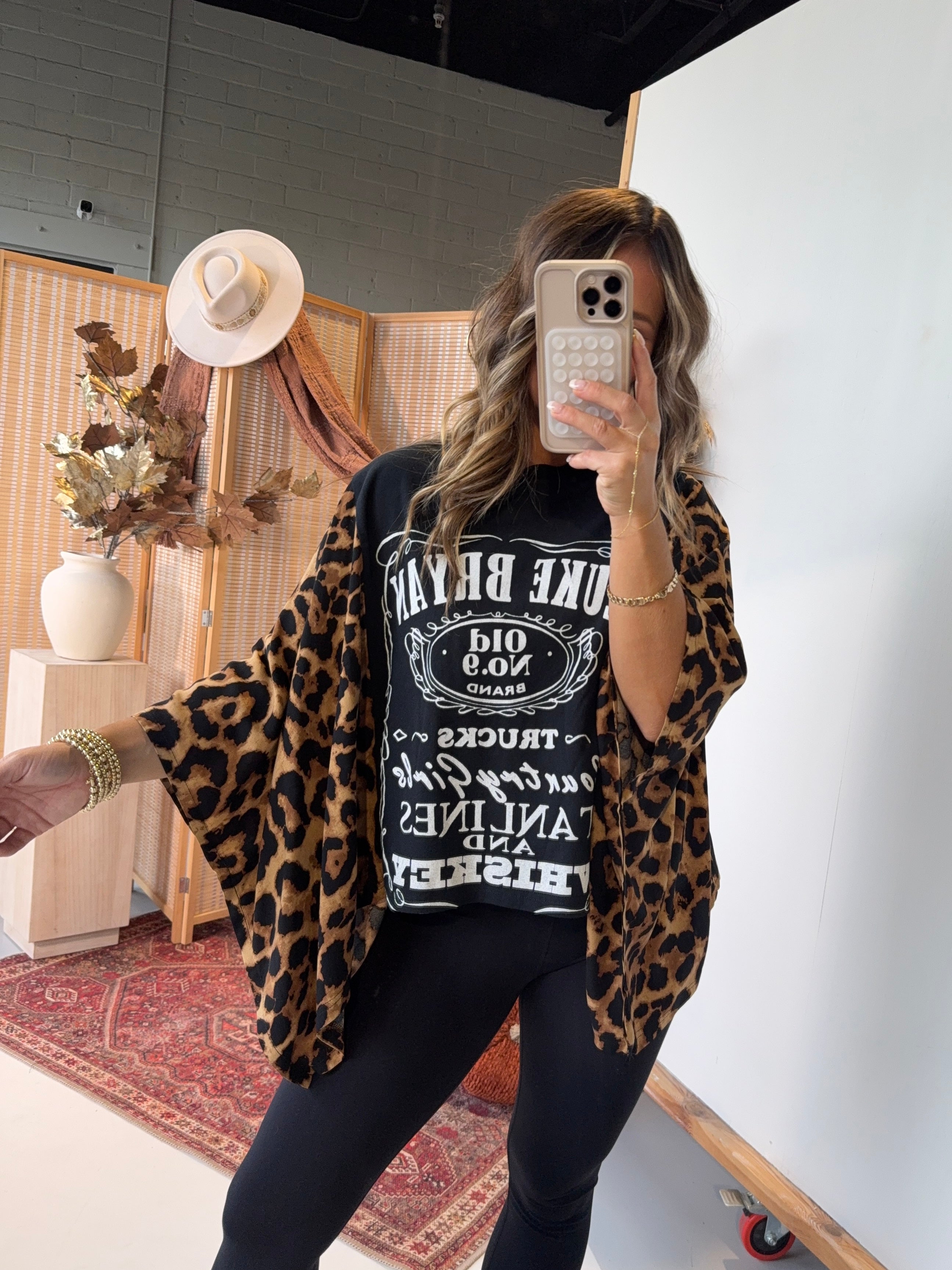 Luke Bryan Mix & Match Tee Black Cheetah