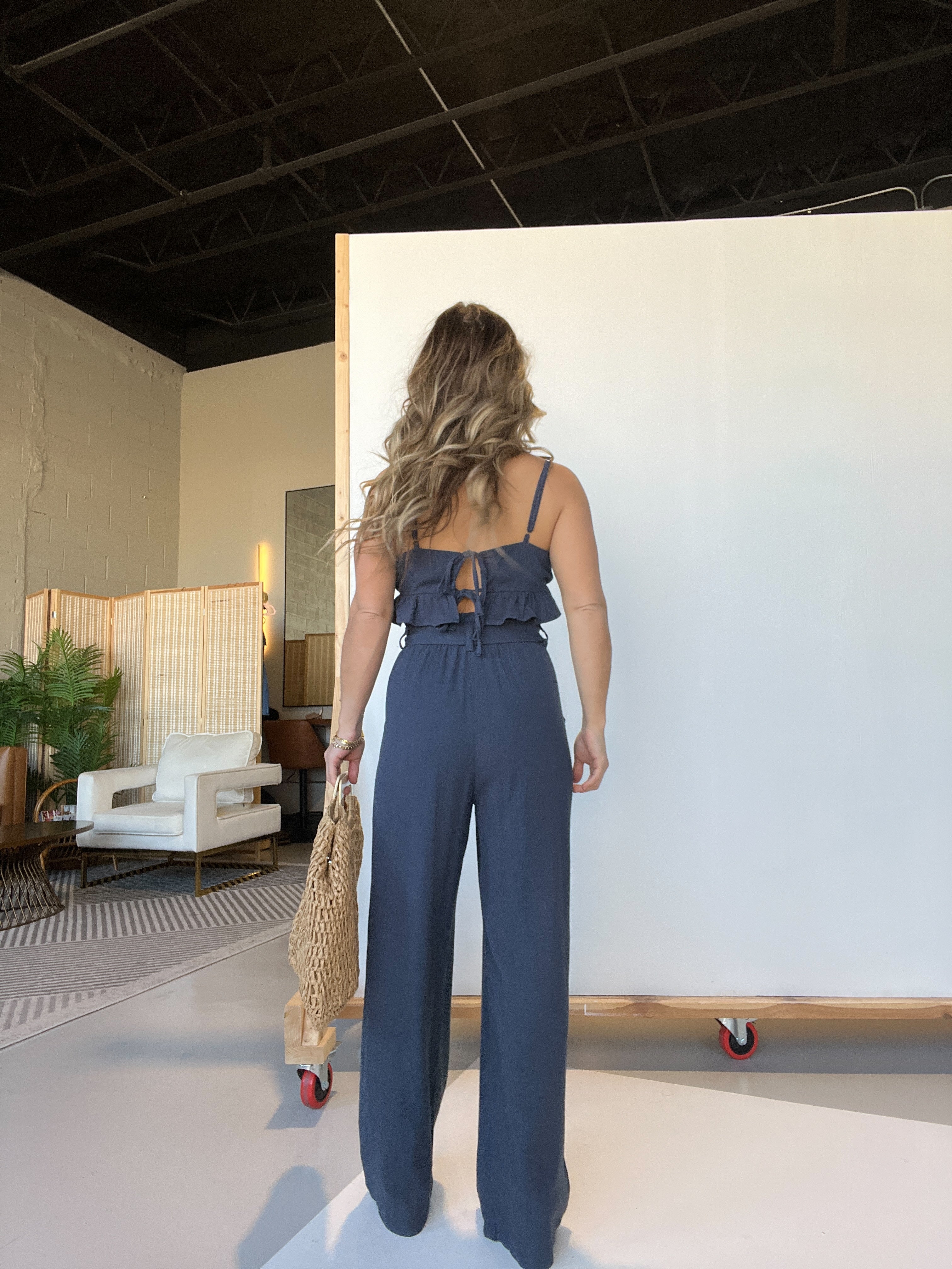 Arabella Woven Set Navy