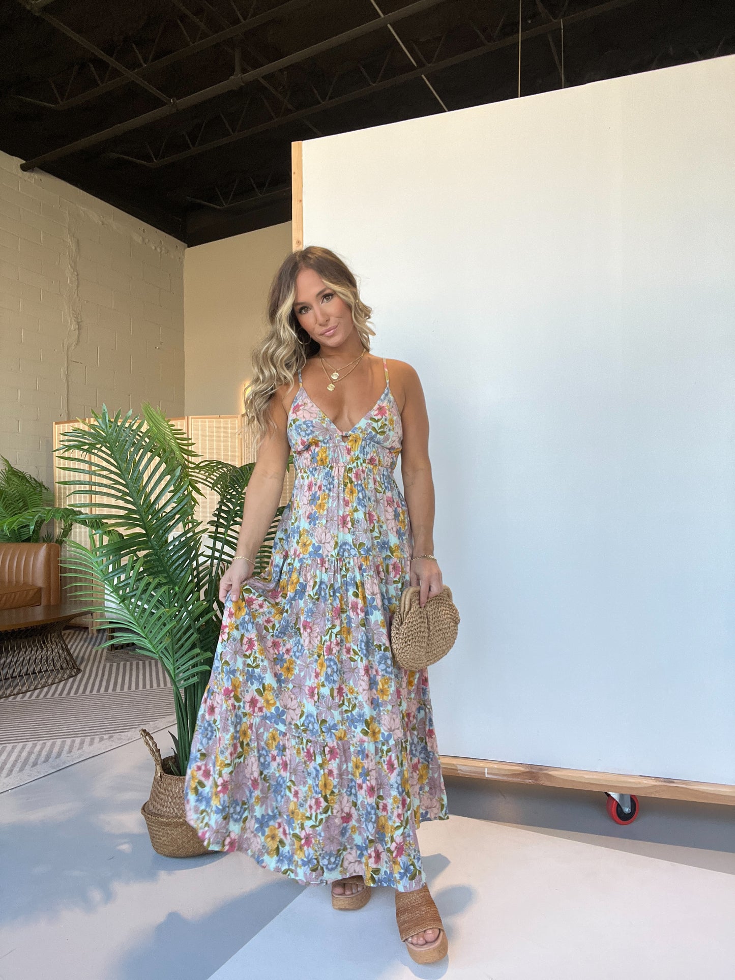 Leona Floral Maxi Dress Bay