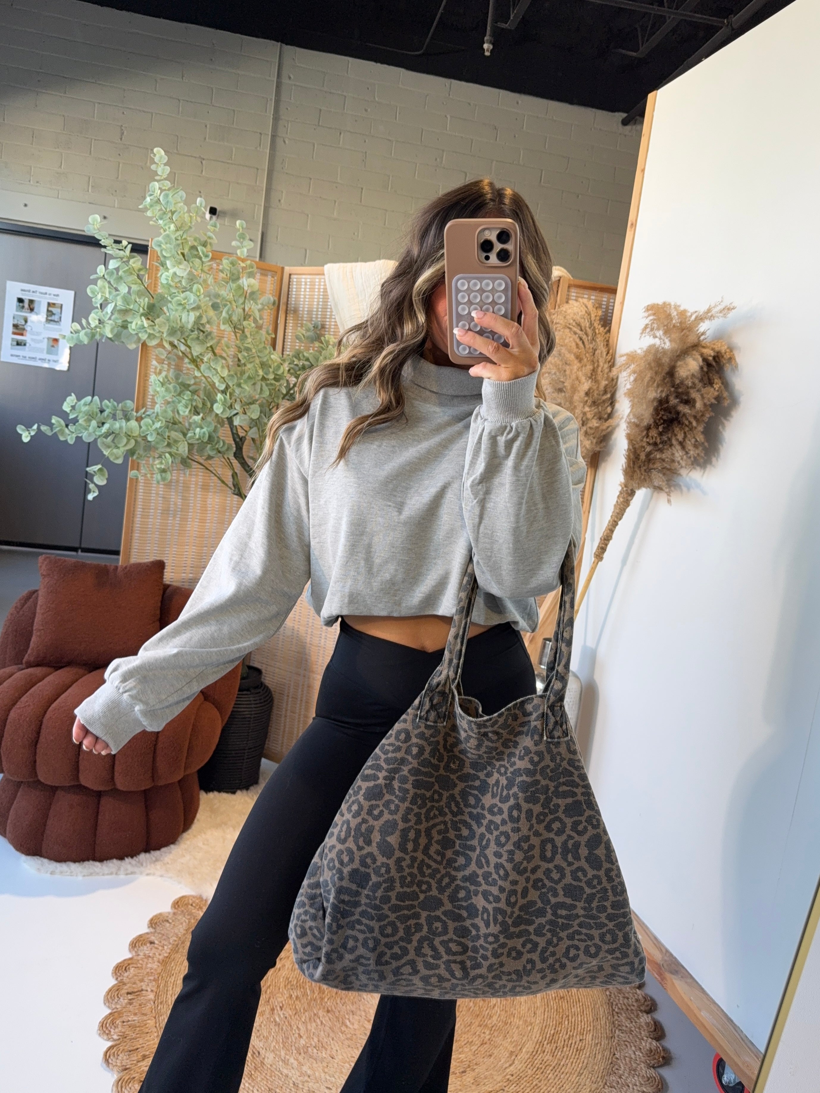 Wait For You Bubble Sweatshirt Grey