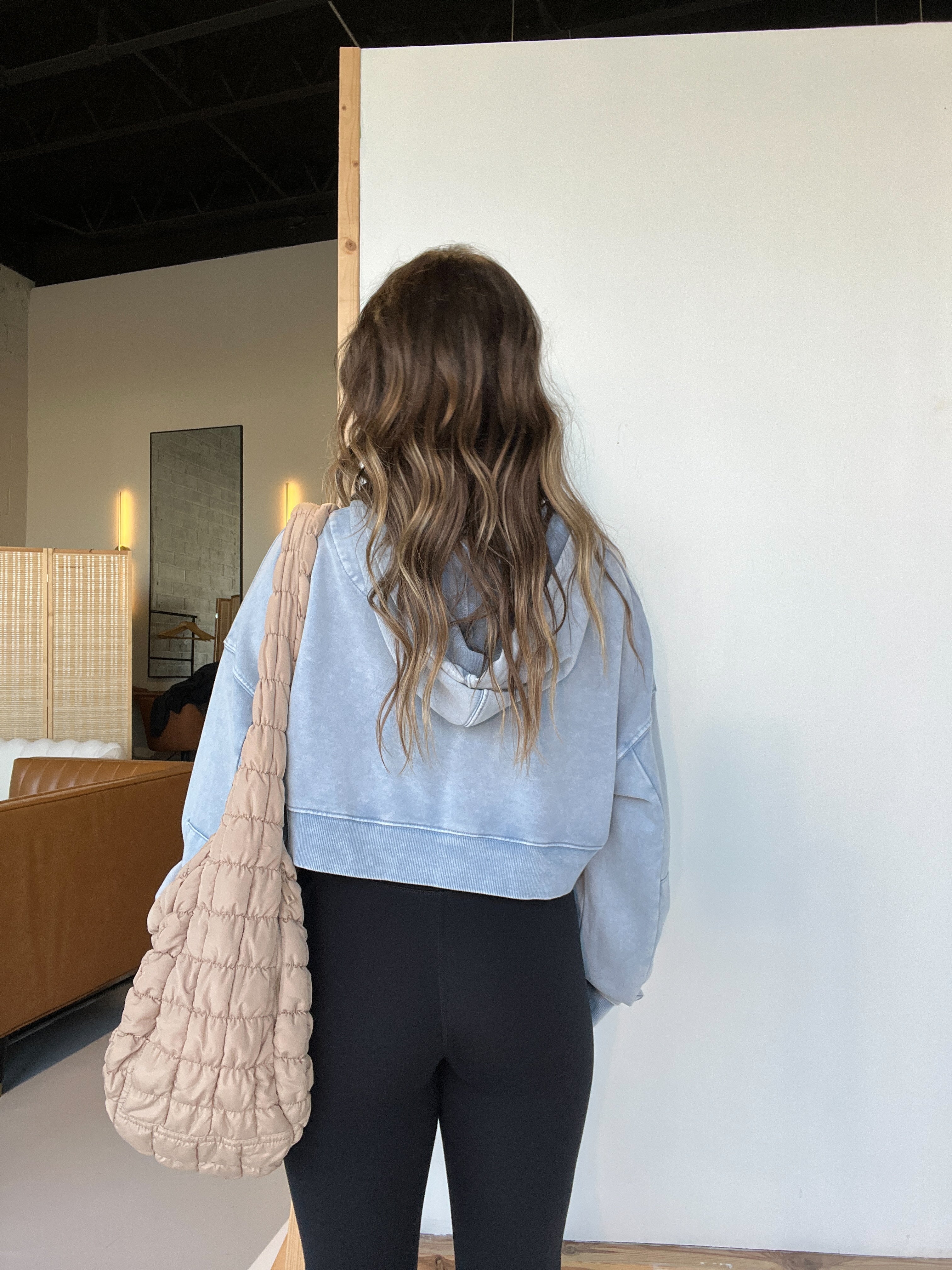 Alice Mineral Washed Hoodie Blue