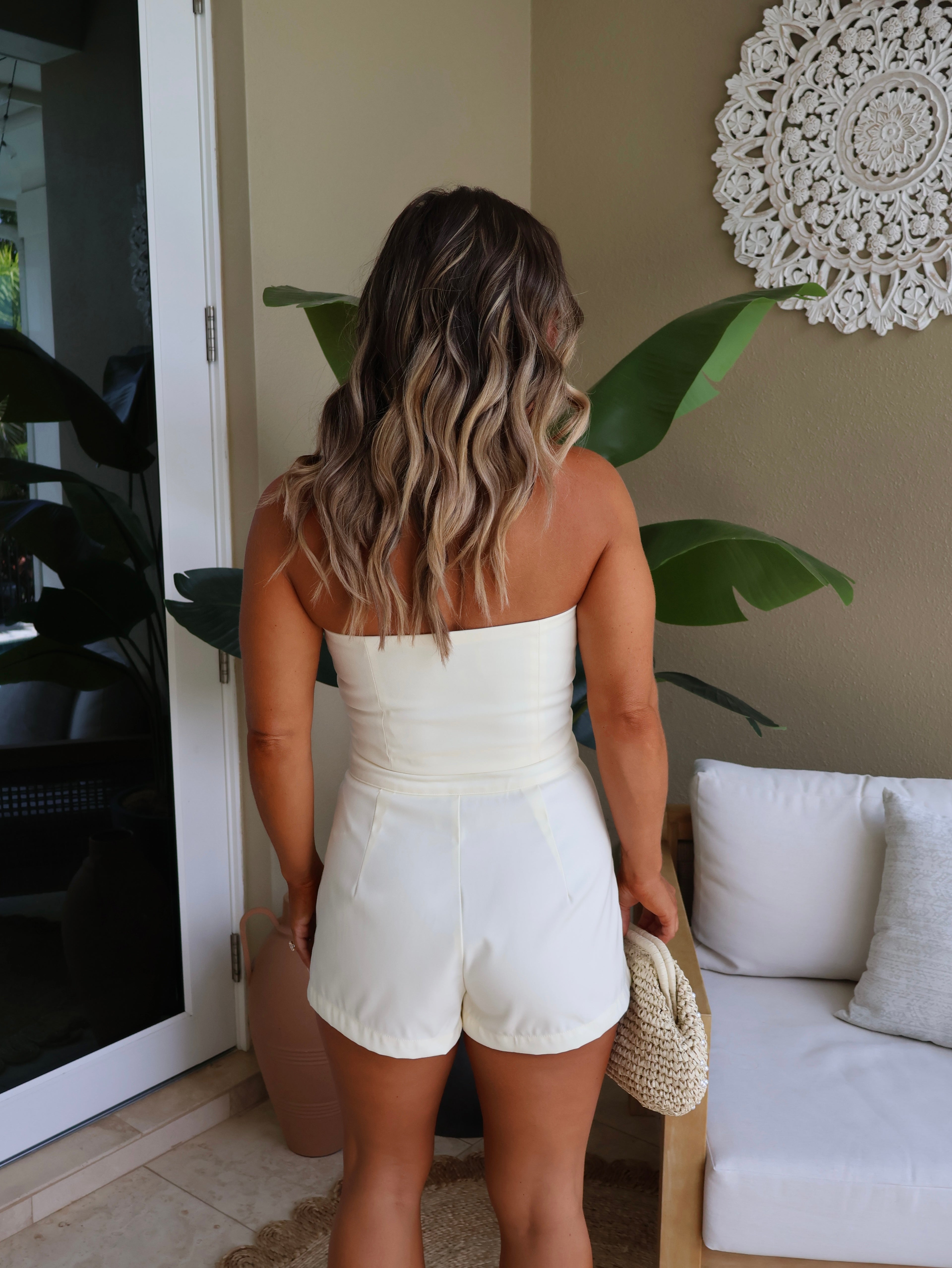 Forever Yours Shorts Set Ecru