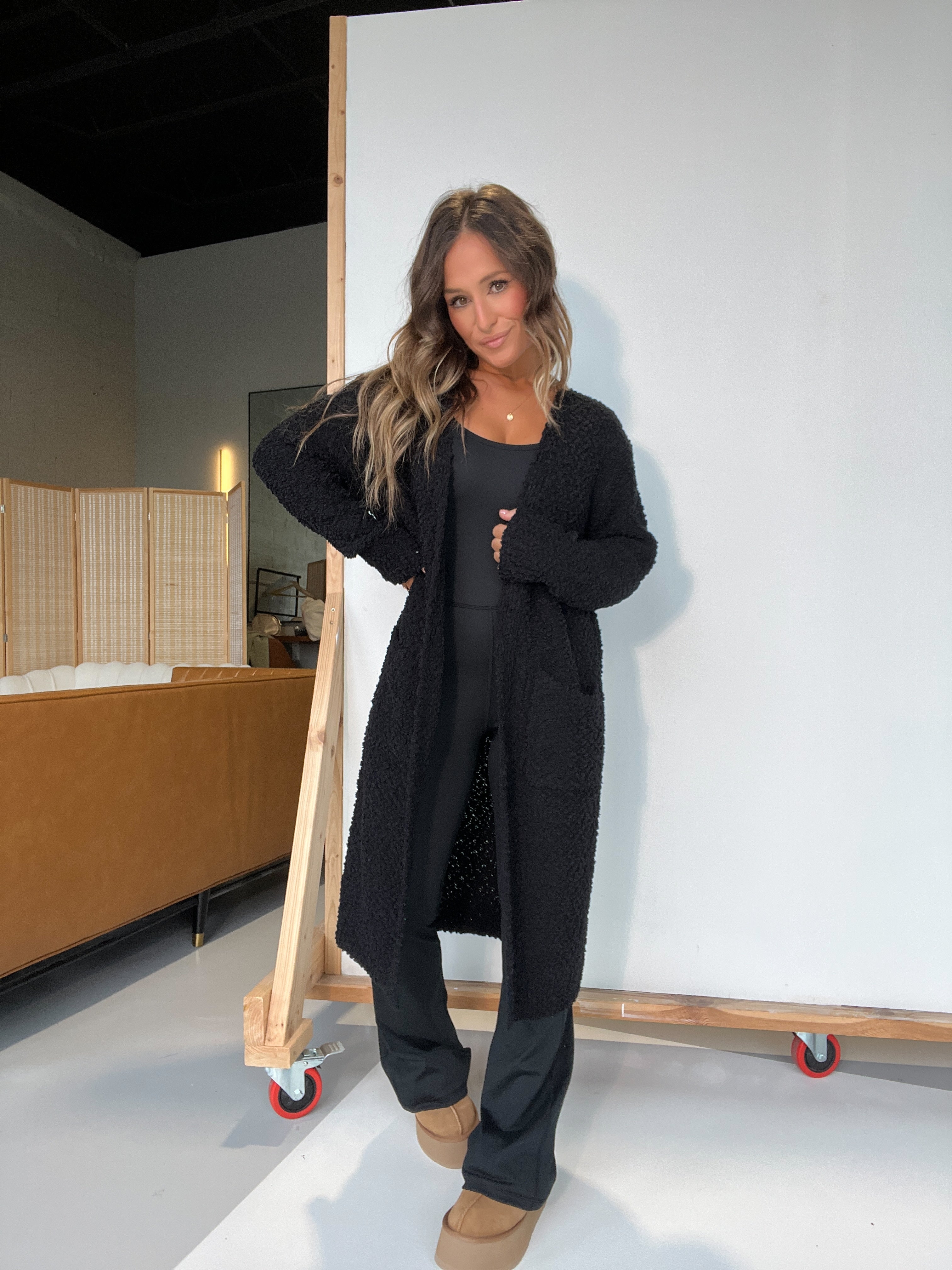 Boss Babe Micro Ribbed Jumpsuit Black