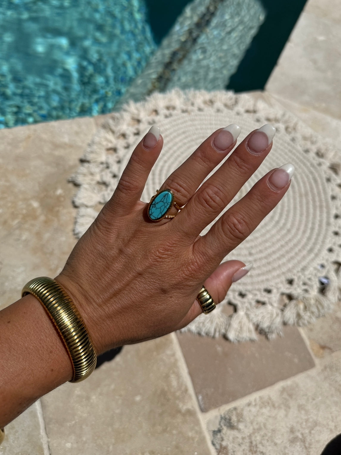 Ashwin 18K Gold Ring Turquoise