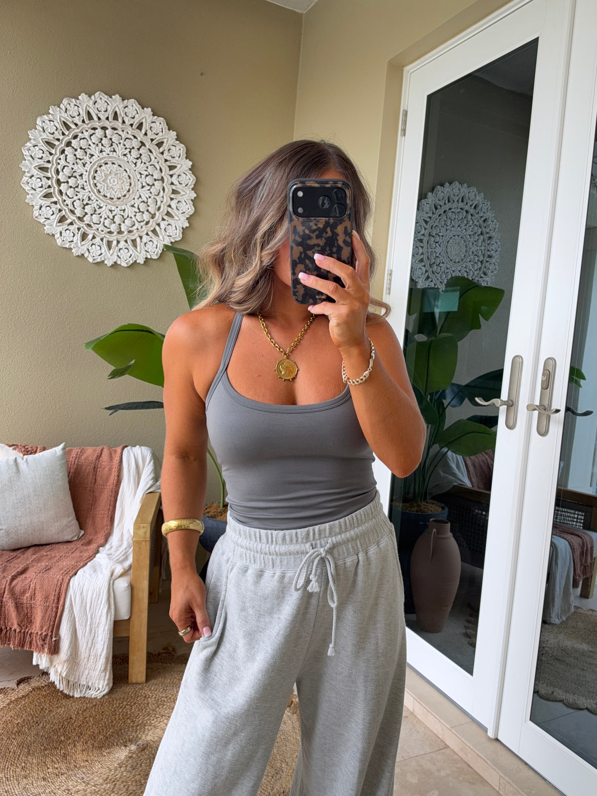 Lydia Halter Tank Grey