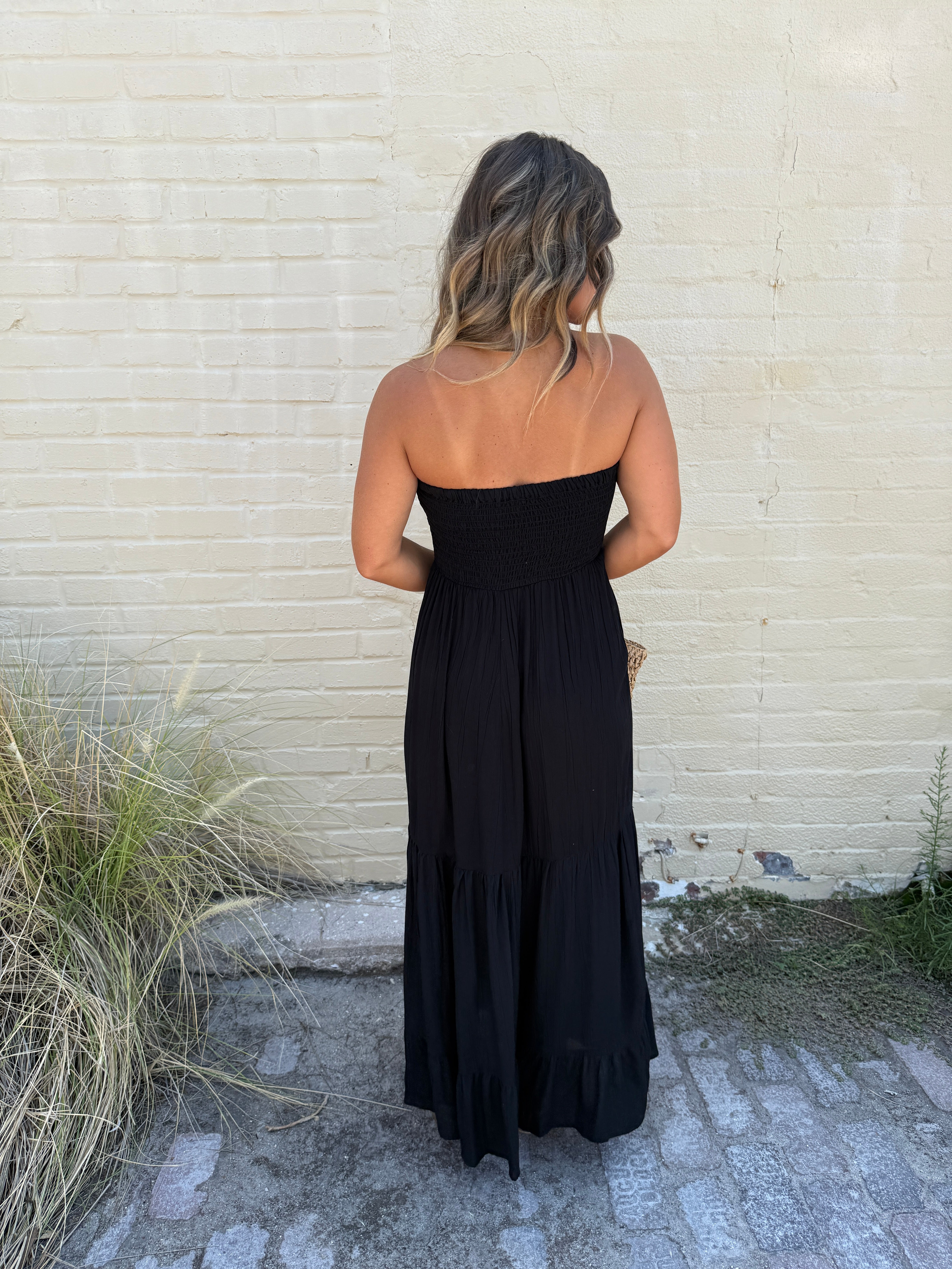 Lilliana Strapless Maxi Dress Black