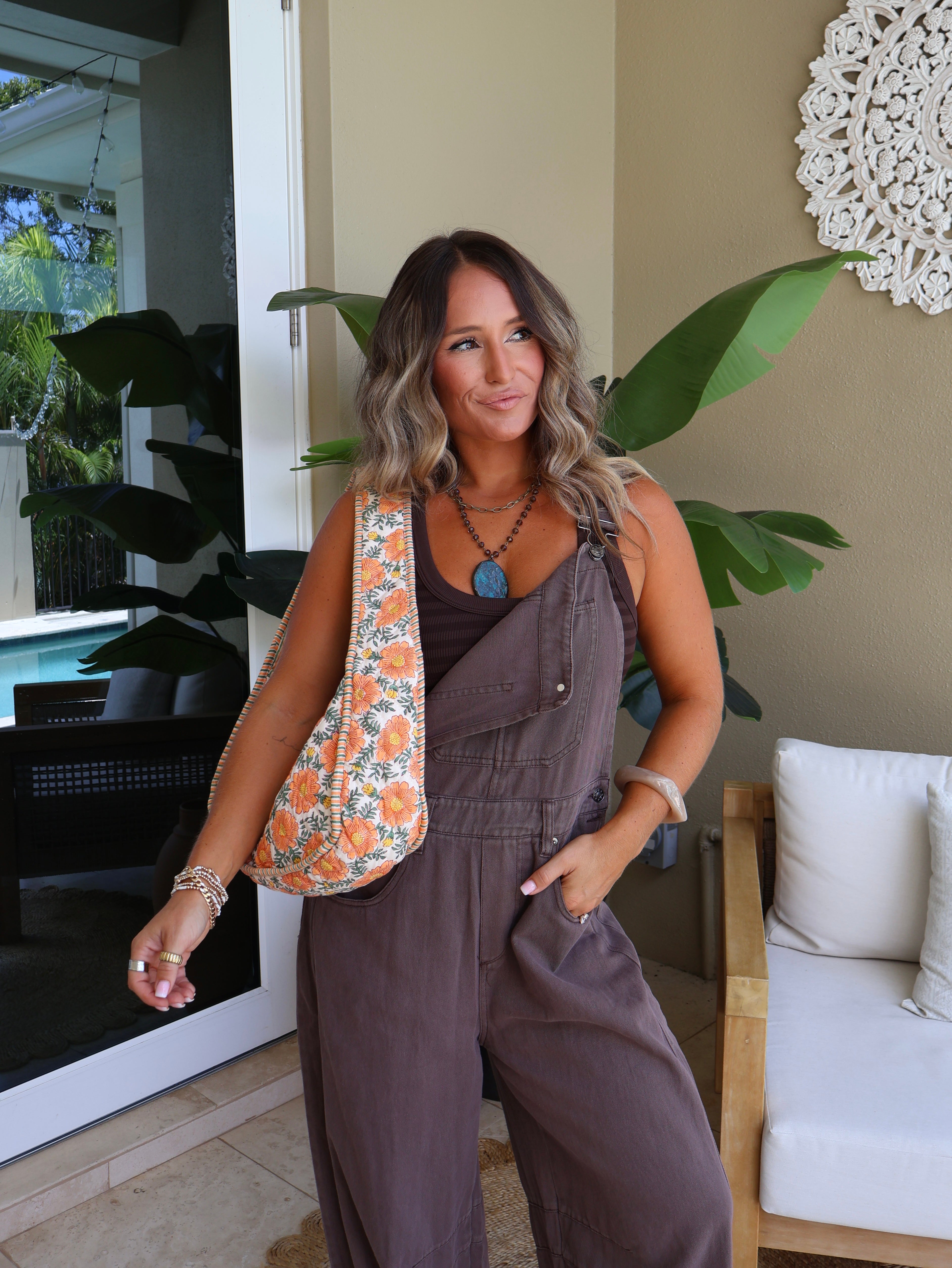 Marigold Quilted Bag Coral Multi