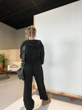 Load image into Gallery viewer, Cozy Days French Terry Jumpsuit Black

